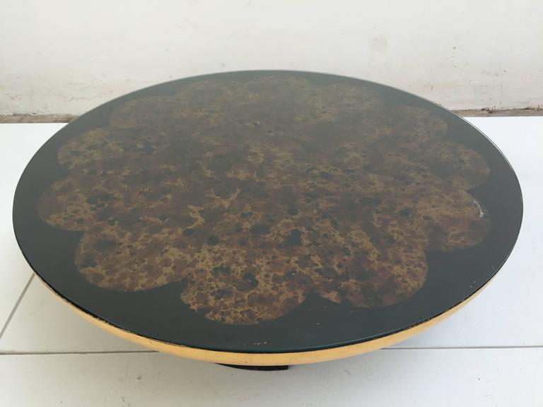 Mid-20th Century 'Lotus' Gold leaf Muller & Barring Coffee Table for Kittinger USA, 1950s For Sale