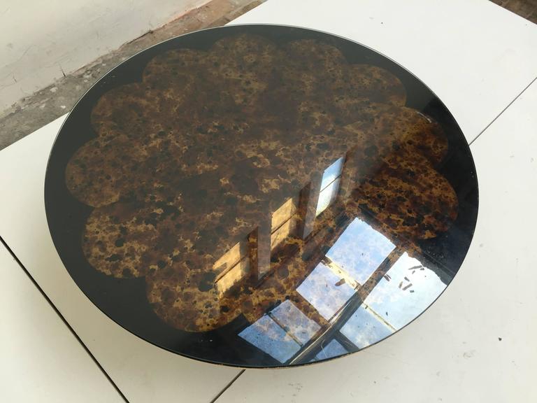 'Lotus' Gold leaf Muller & Barring Coffee Table for Kittinger USA, 1950s For Sale 2