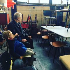 Raro tavolo da conferenza ottagonale Xxl "Reform" blu petrolio di Friso Kramer Ahrend