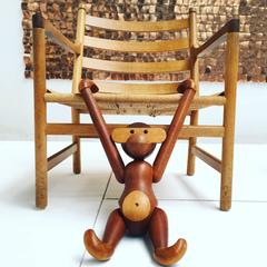 Pair of CH44 Hans Wegner lounge chairs Carl Hansen & Son Denmark