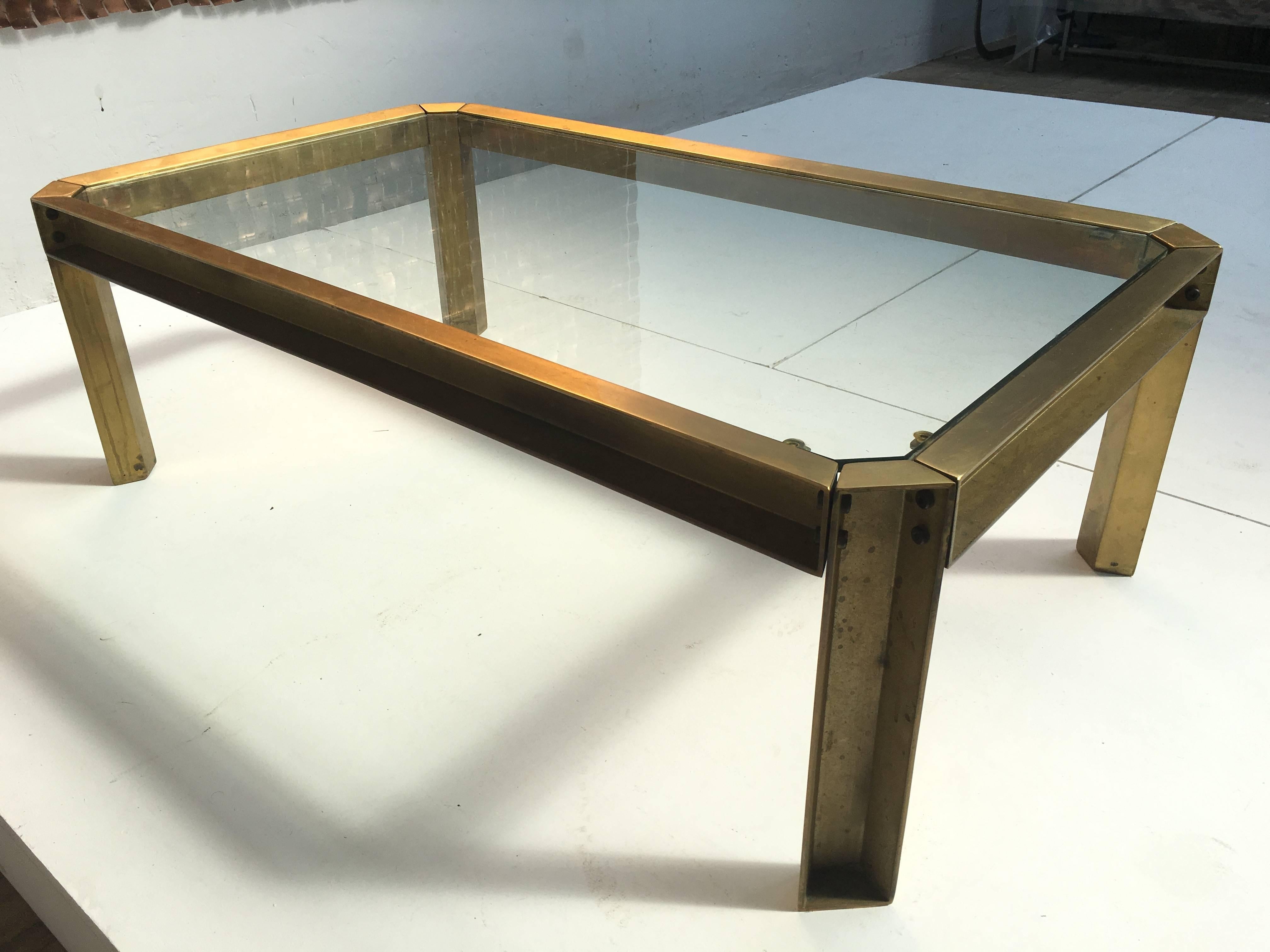 Ghyczy Casted Bronze Coffee Table by Peter Ghyczy, 1970s For Sale 1