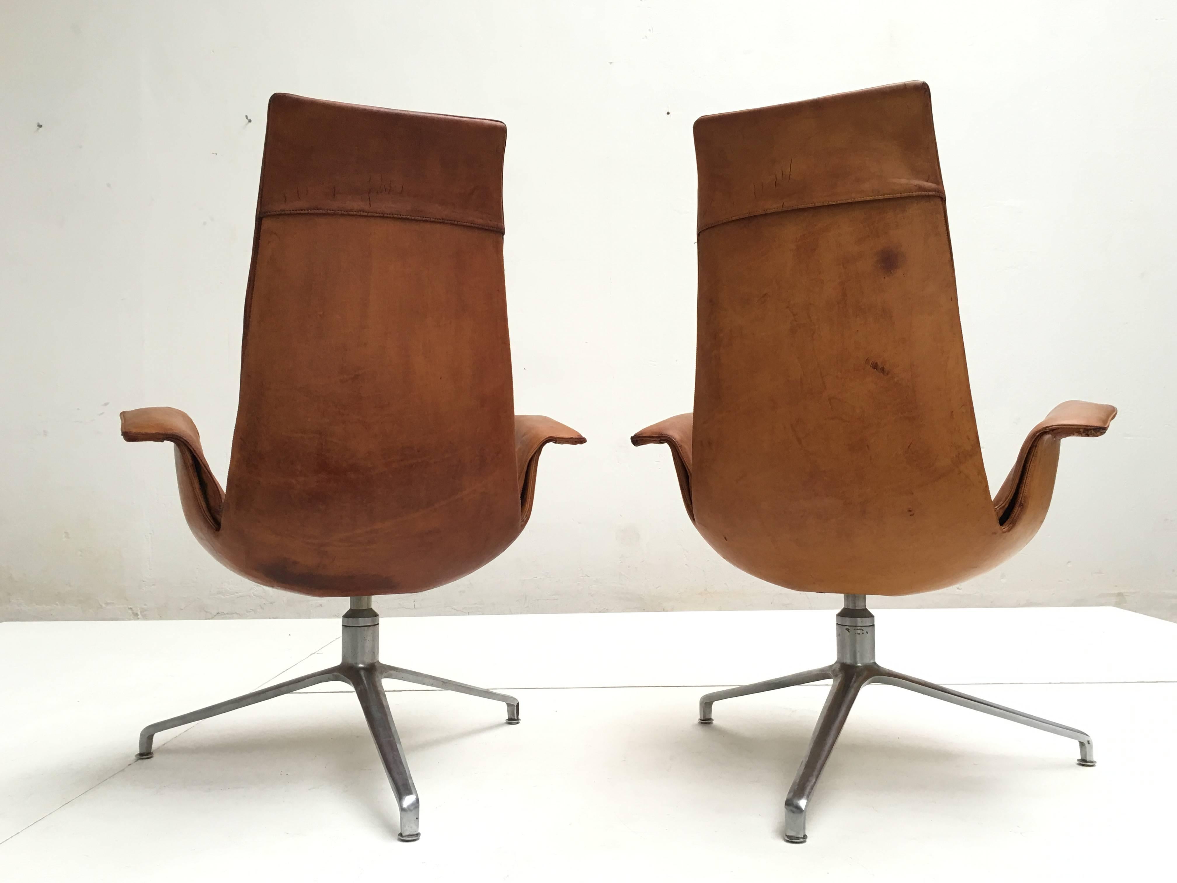 Mid-Century Modern FK 6725 Tulip Chairs by Preben Fabricius & Jørgen Kastholm for Alfred Kill, 1964 For Sale