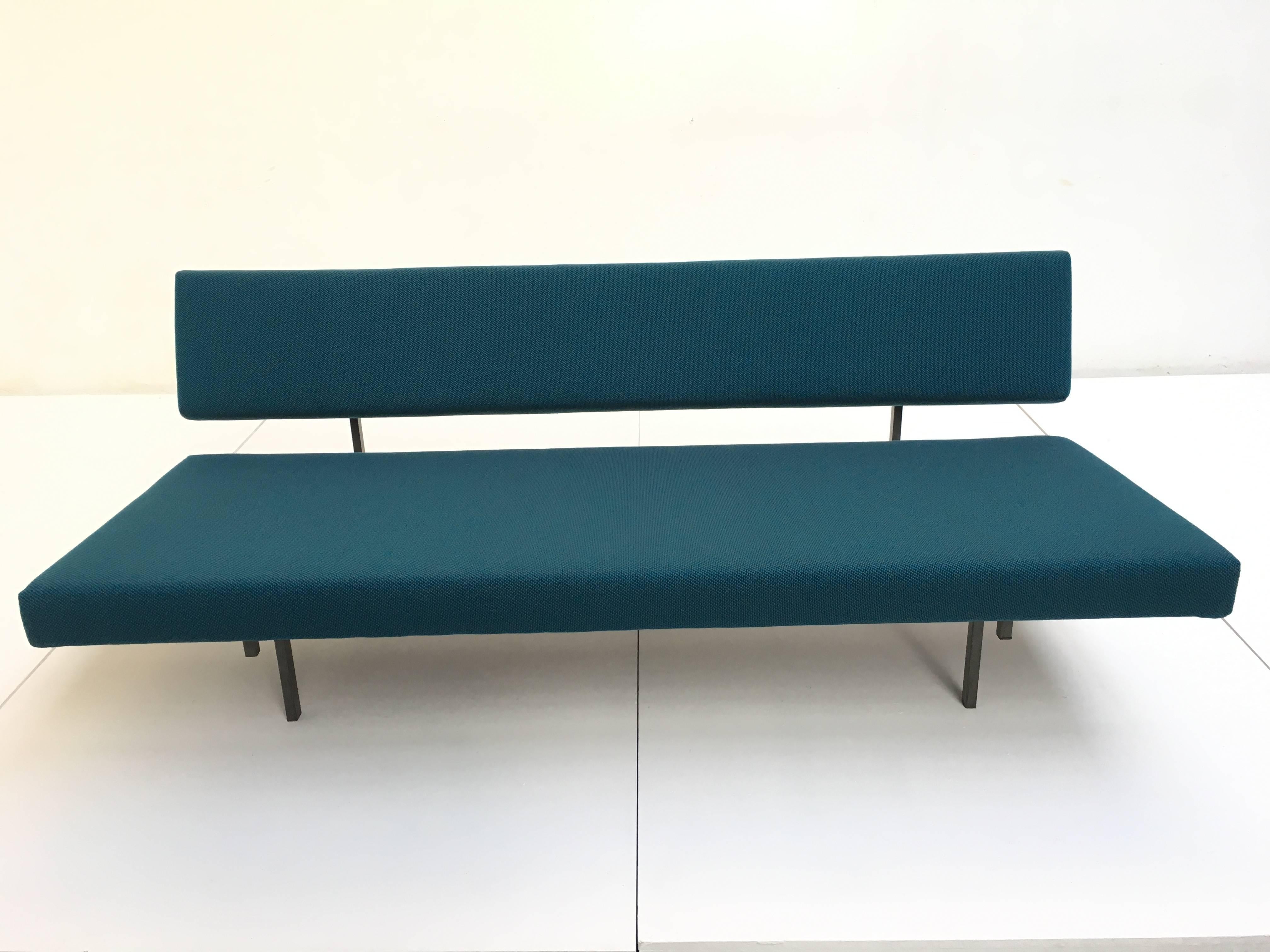 Dutch 1960s Gijs Van Der Sluis Sleeping Sofa with New De Ploeg Upholstery