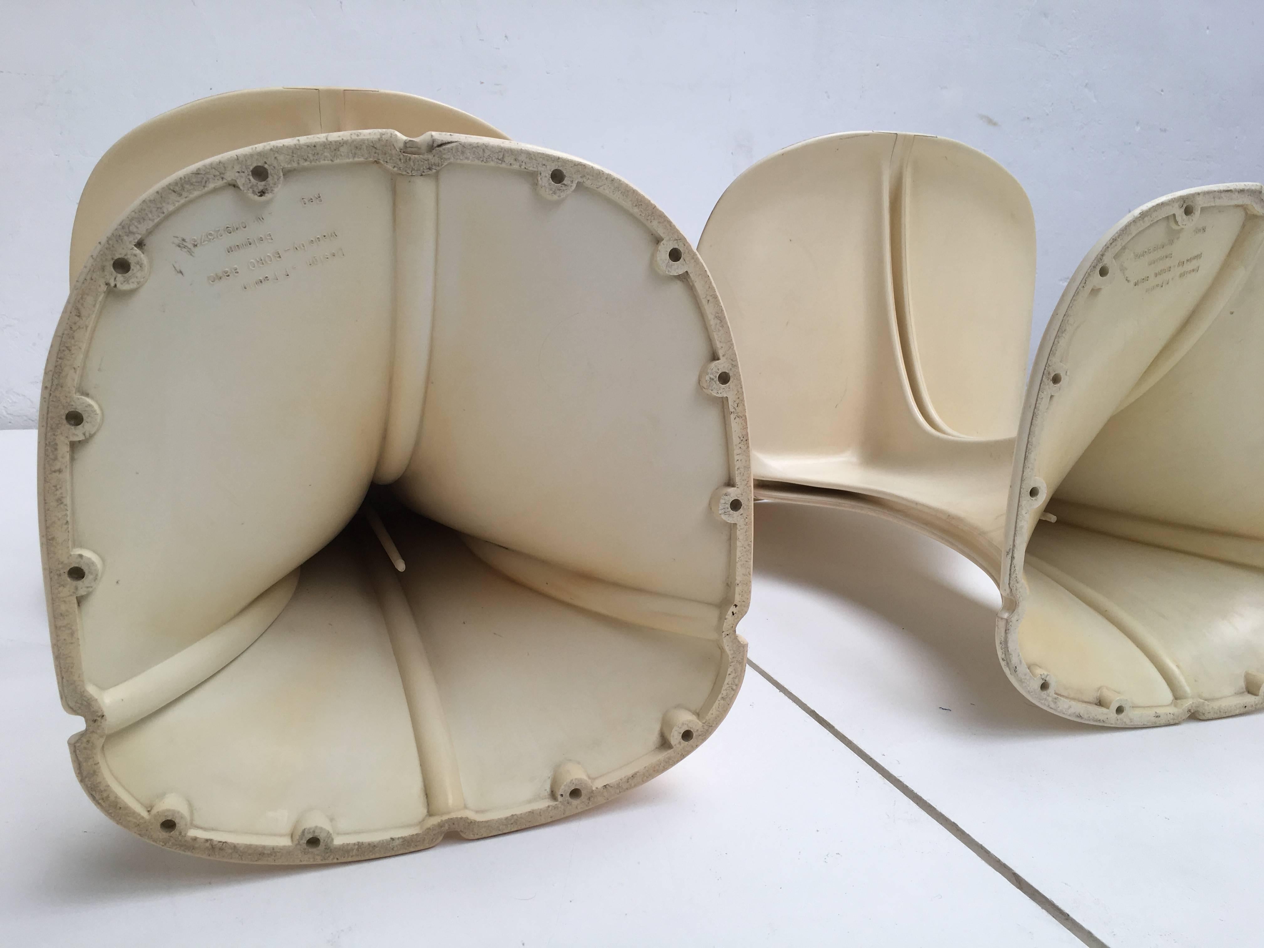 Molded Stunning Pair of Organic Pierre Paulin 8810 Flower Chairs for Boro Belgium 1973