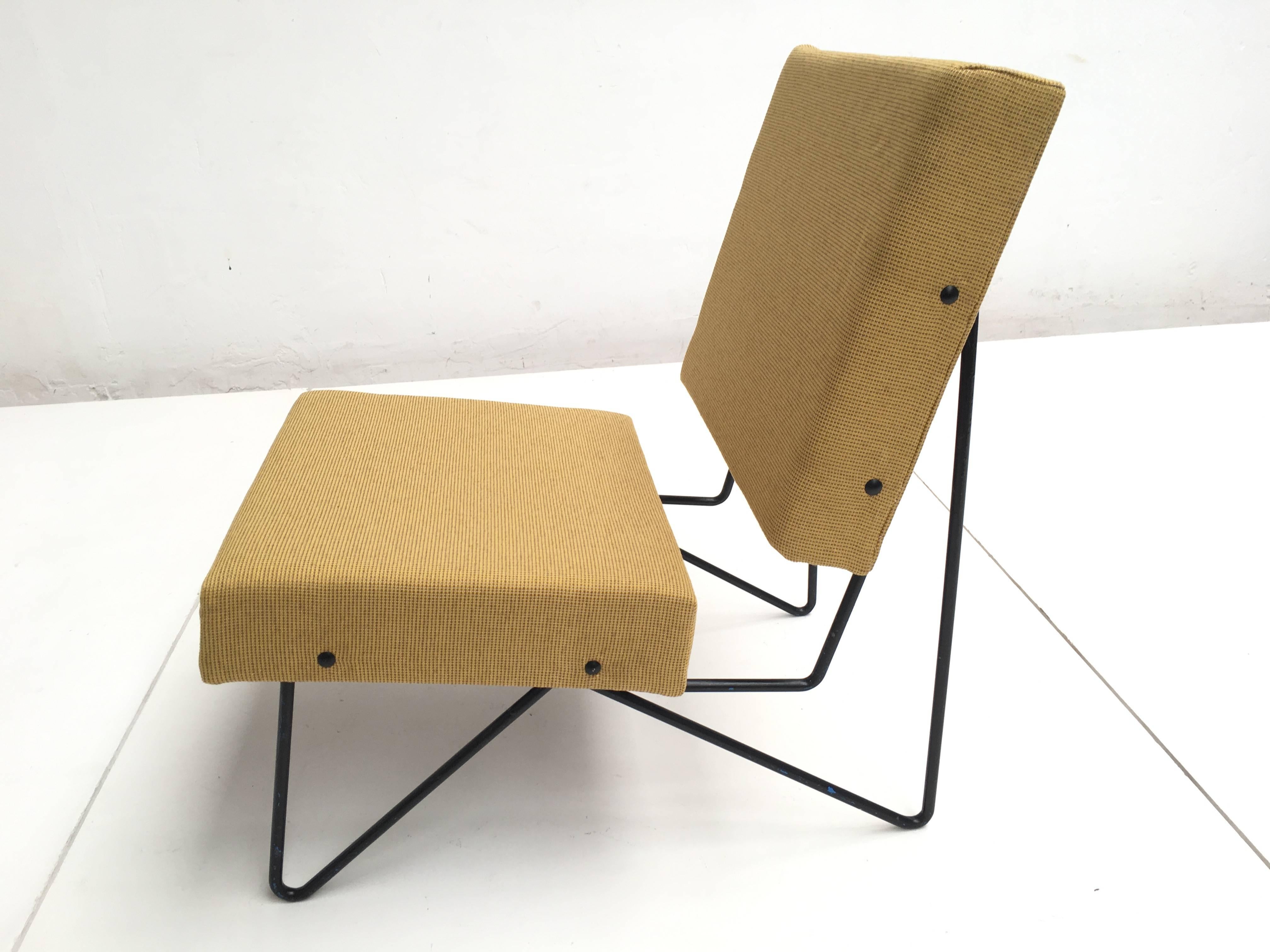 Steel Modernist Cees Braakman FM03 Combex Lounge Chair for UMS Pastoe 1953 Restored