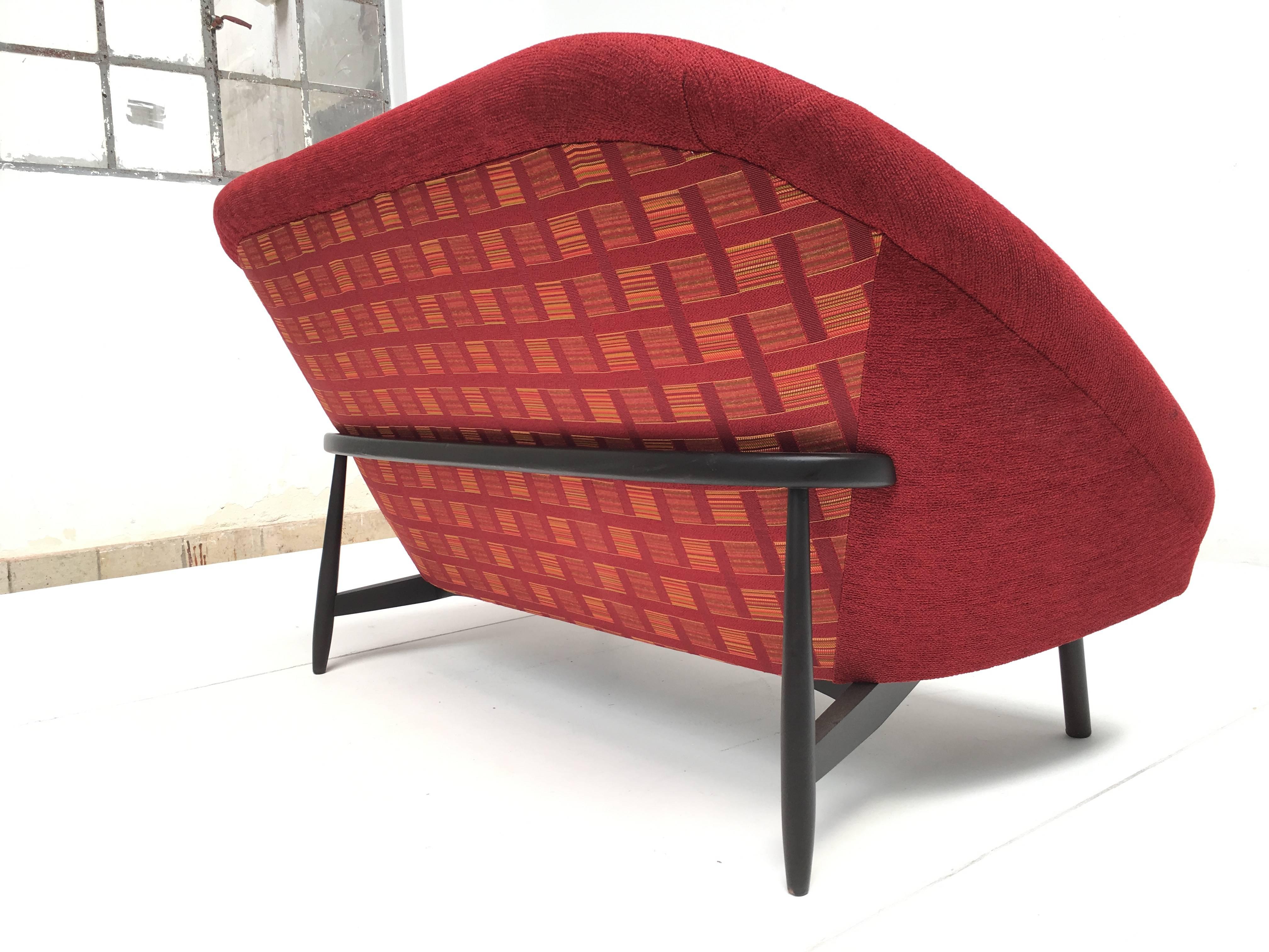 Dutch Early Production Theo Ruth Model 115 Loveseat for Artifort The Netherlands, 1957