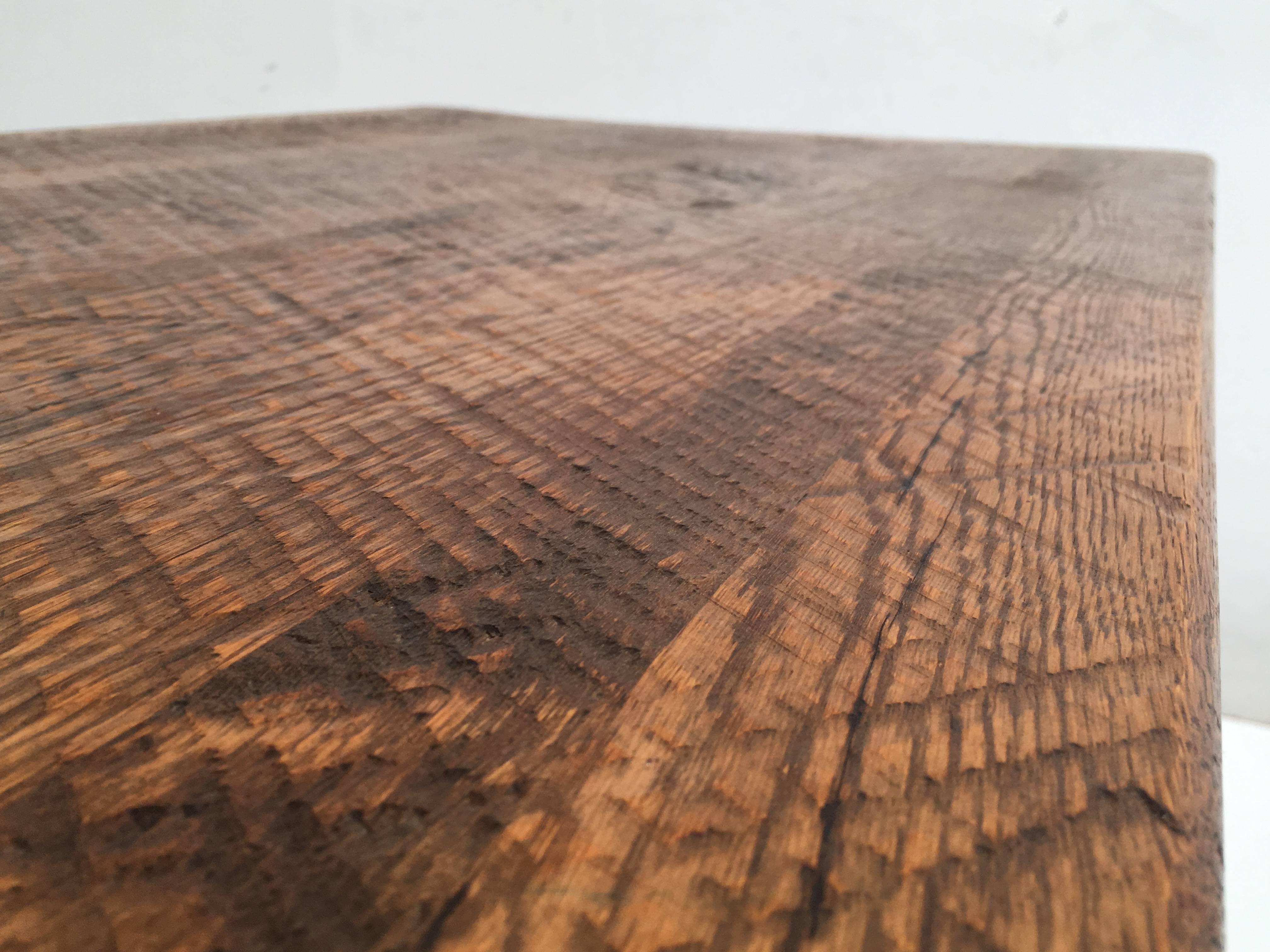 Dutch Friso Kramer 'Reform' Table or Desk with Reclaimed Rustic Oak Top For Sale