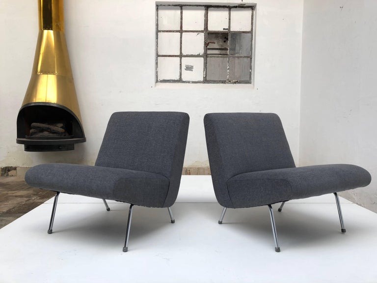 Pierre Guariche Model 'Breda' Lounge Chairs for Meurop, 1960s, New