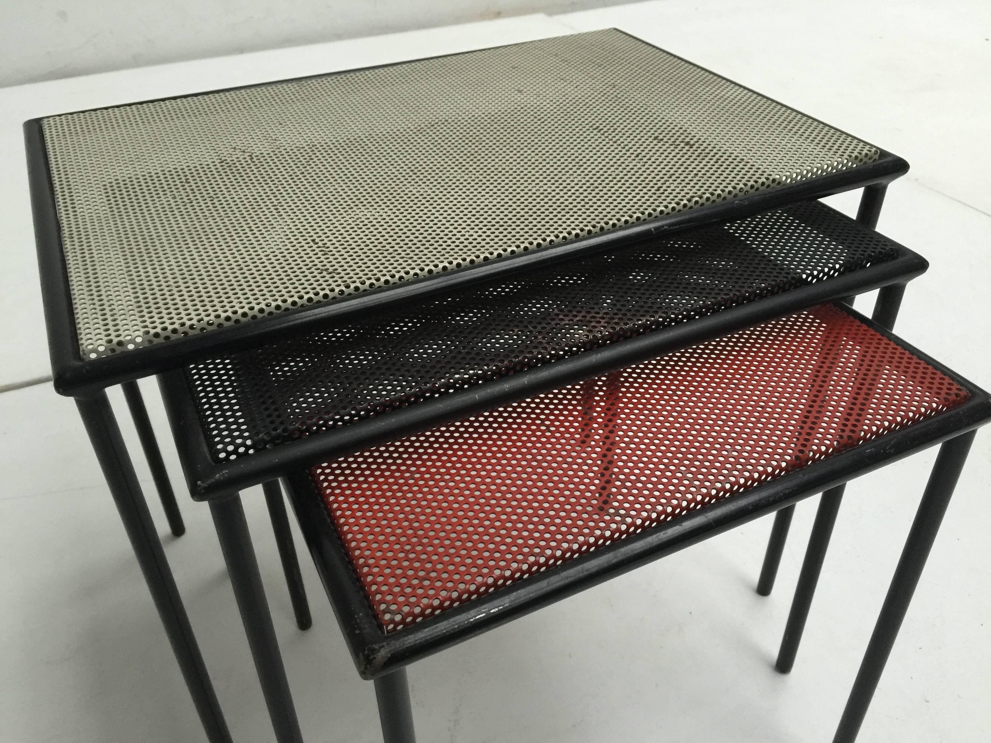 perforated metal table