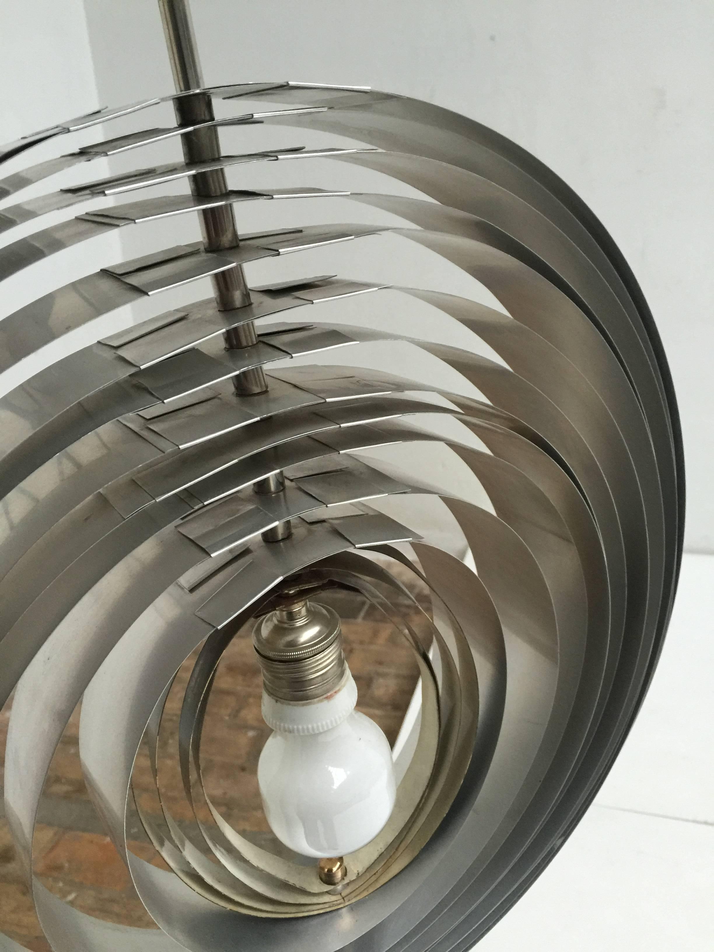 Aluminum Dutch 1960s Aluminium Panton Inspired Moonlamp Pendant 