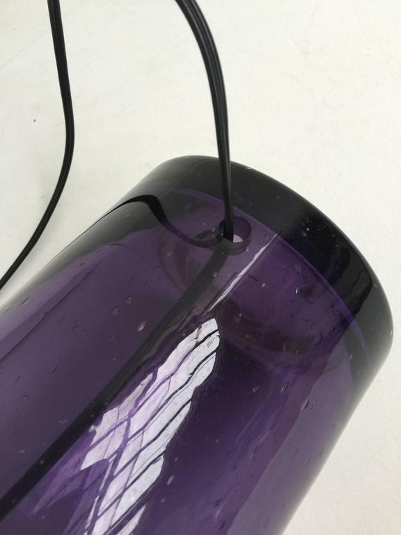 Large 1960s Italian Purple Murano Glass Table or Floor Lamp For Sale 3