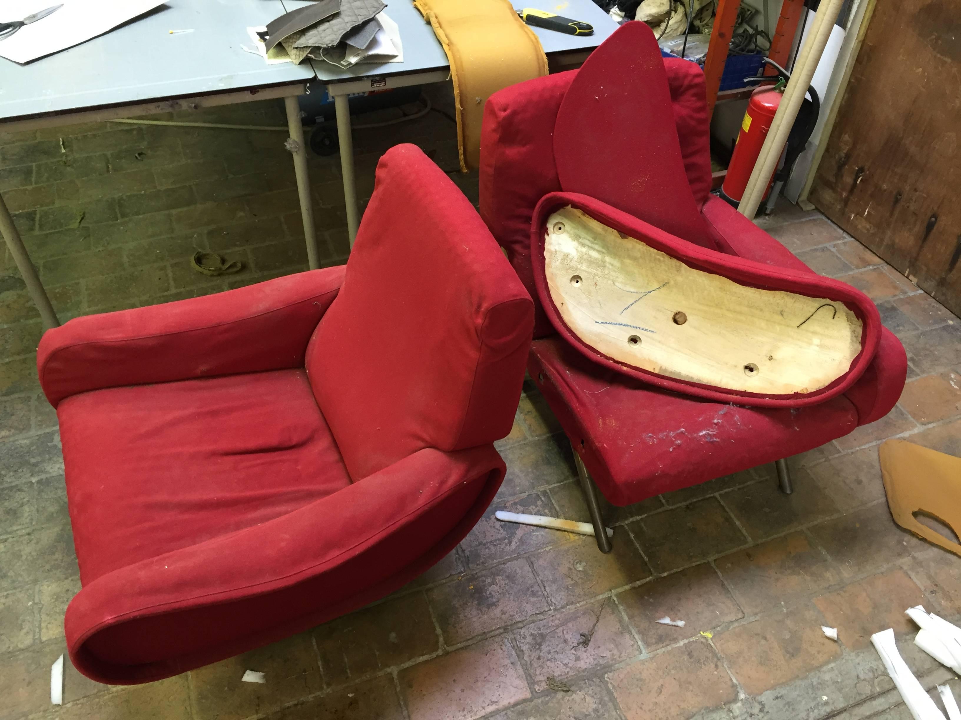 Superb Pair of Restored, Zanuso 'Lady' Chairs, 1951, Arflex, Original Labels 4