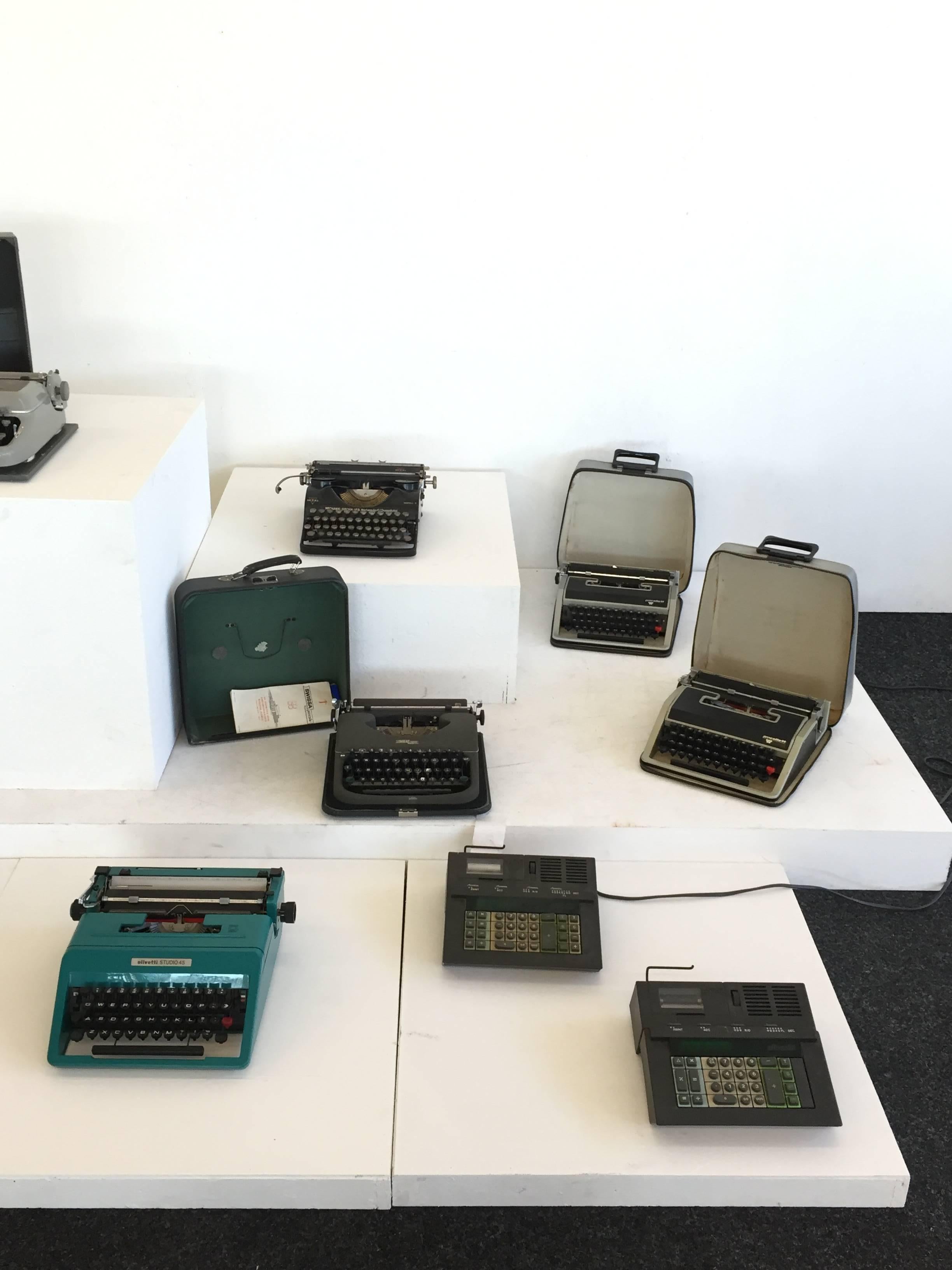 Italian Large Collection of 20th Century Typewriters Olivetti, Remington, Hermes etc