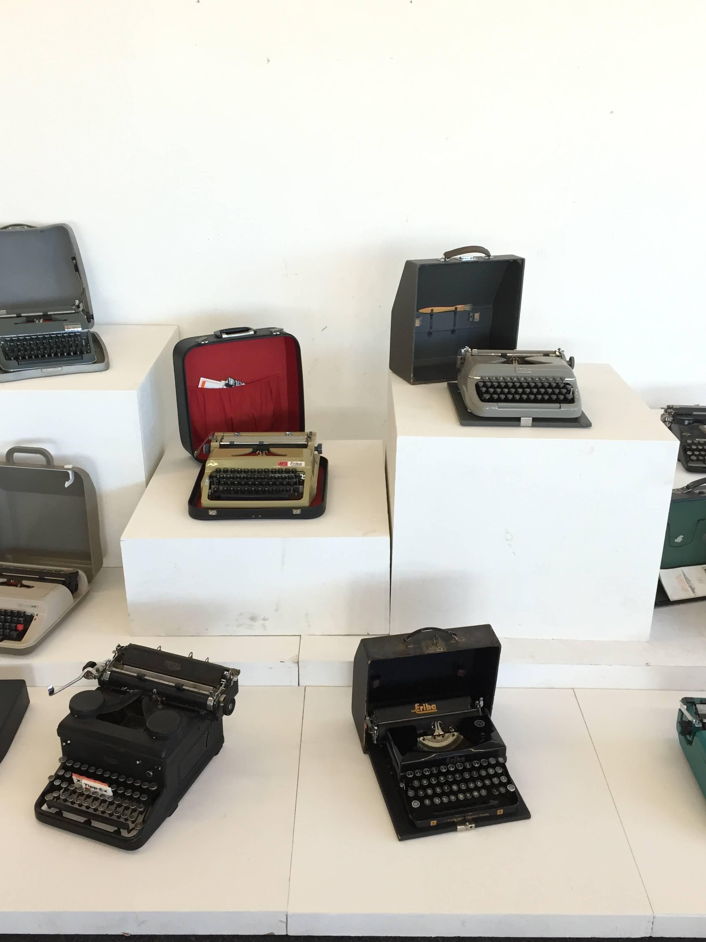 Mid-Century Modern Large Collection of 20th Century Typewriters Olivetti, Remington, Hermes etc