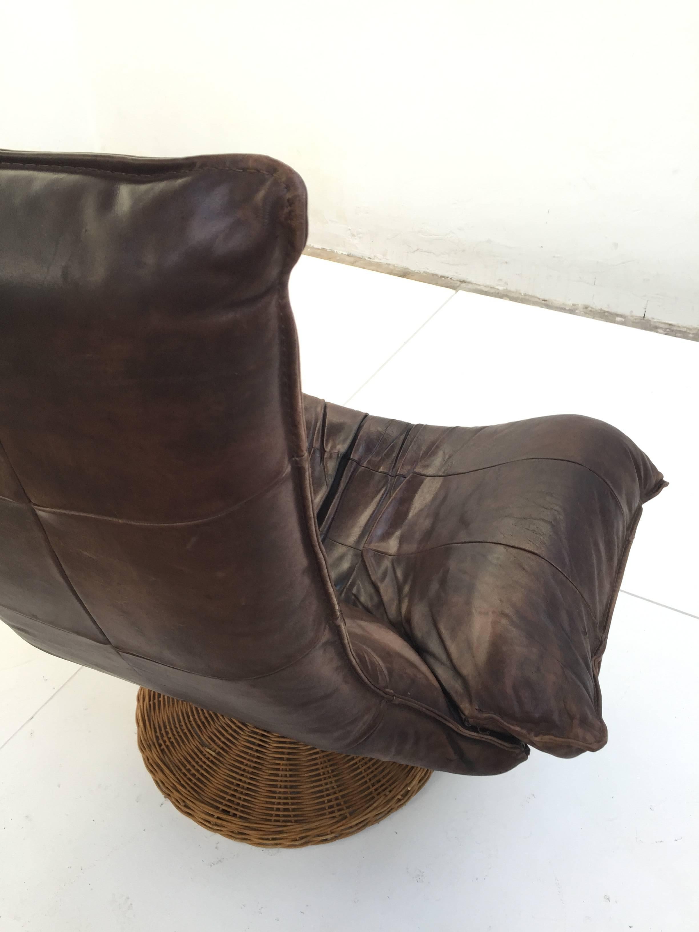leather den chair