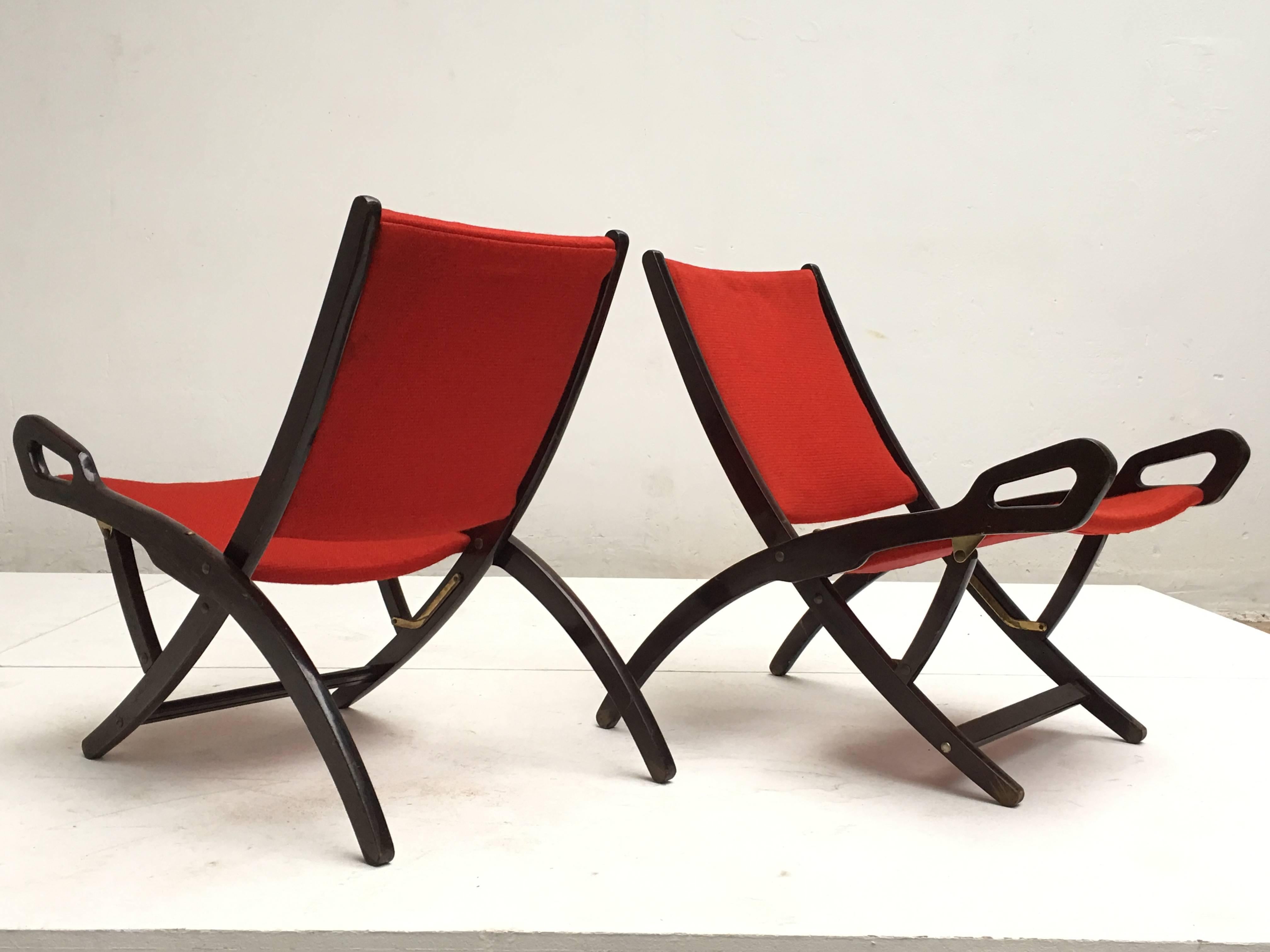 Brass Gio Ponti ''Ninfea'' Chairs, 1958, Published with Certificate from Ponti Archive For Sale