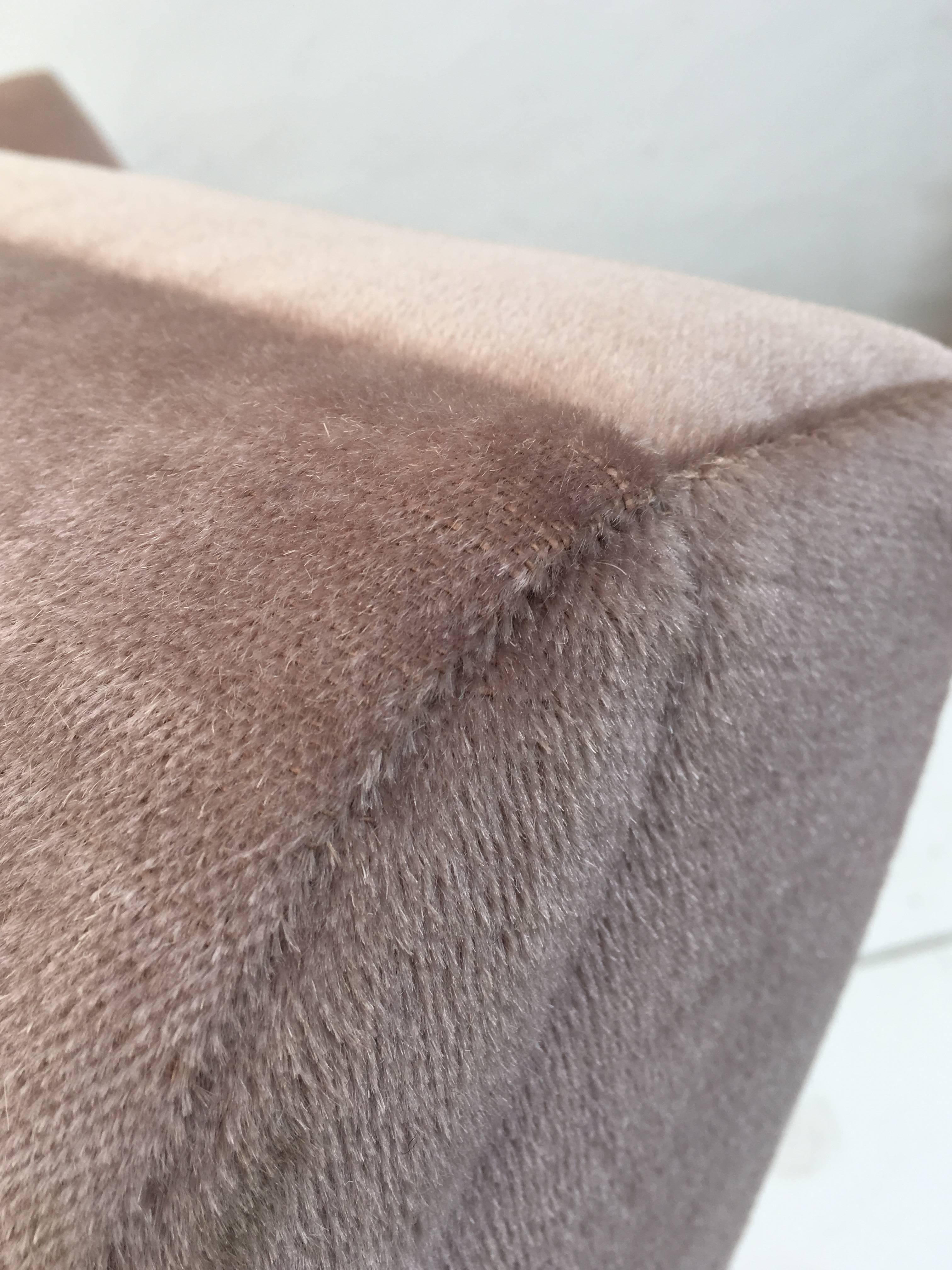 Dutch Pink Mohair Theo Ruth Four Element Sectional Sofa Artifort 1950s the Netherlands