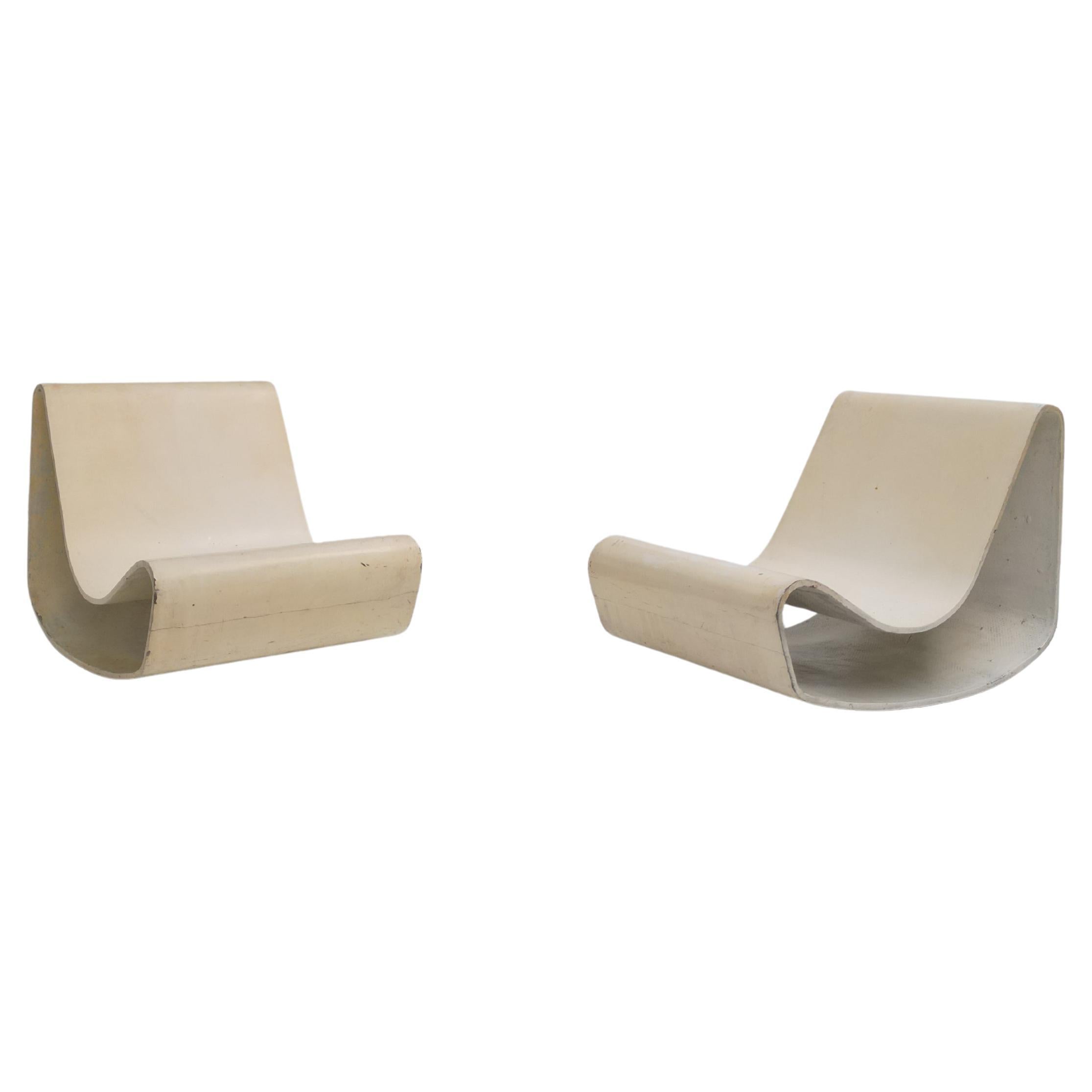 Pair of Willy Guhl 'Loop' Garden Chairs Eternit Switzerland 1954