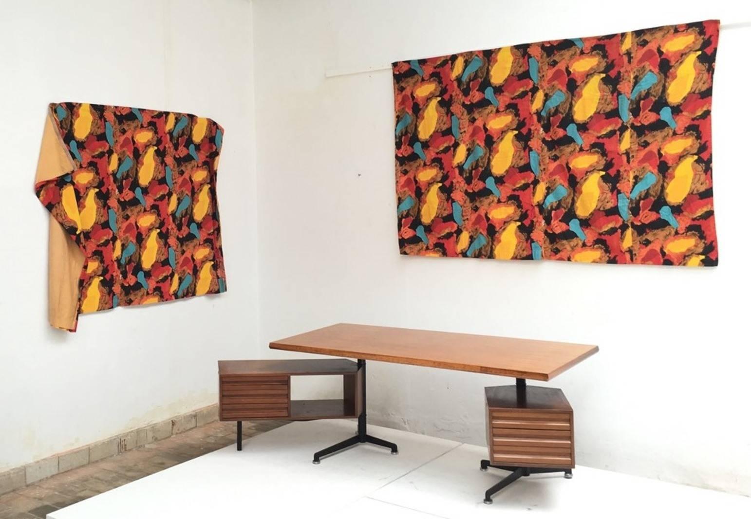 Mid-Century Modern Pair of Karel Appel Curtains, 1963, Documented at Stedelijk Musem For Sale