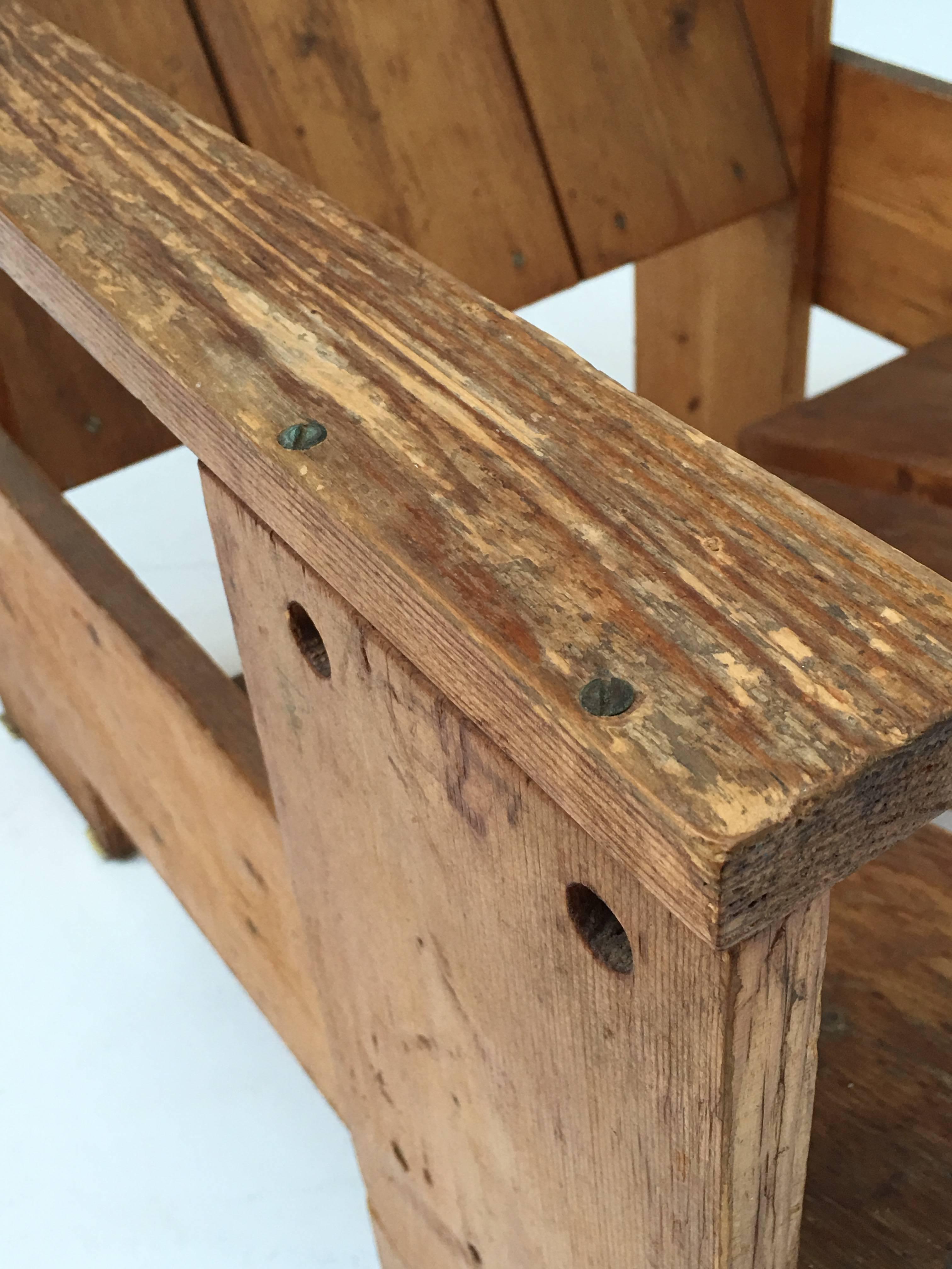 Metal 1950s Gerrit Rietveld Crate Chair by Unknown Manufacturer