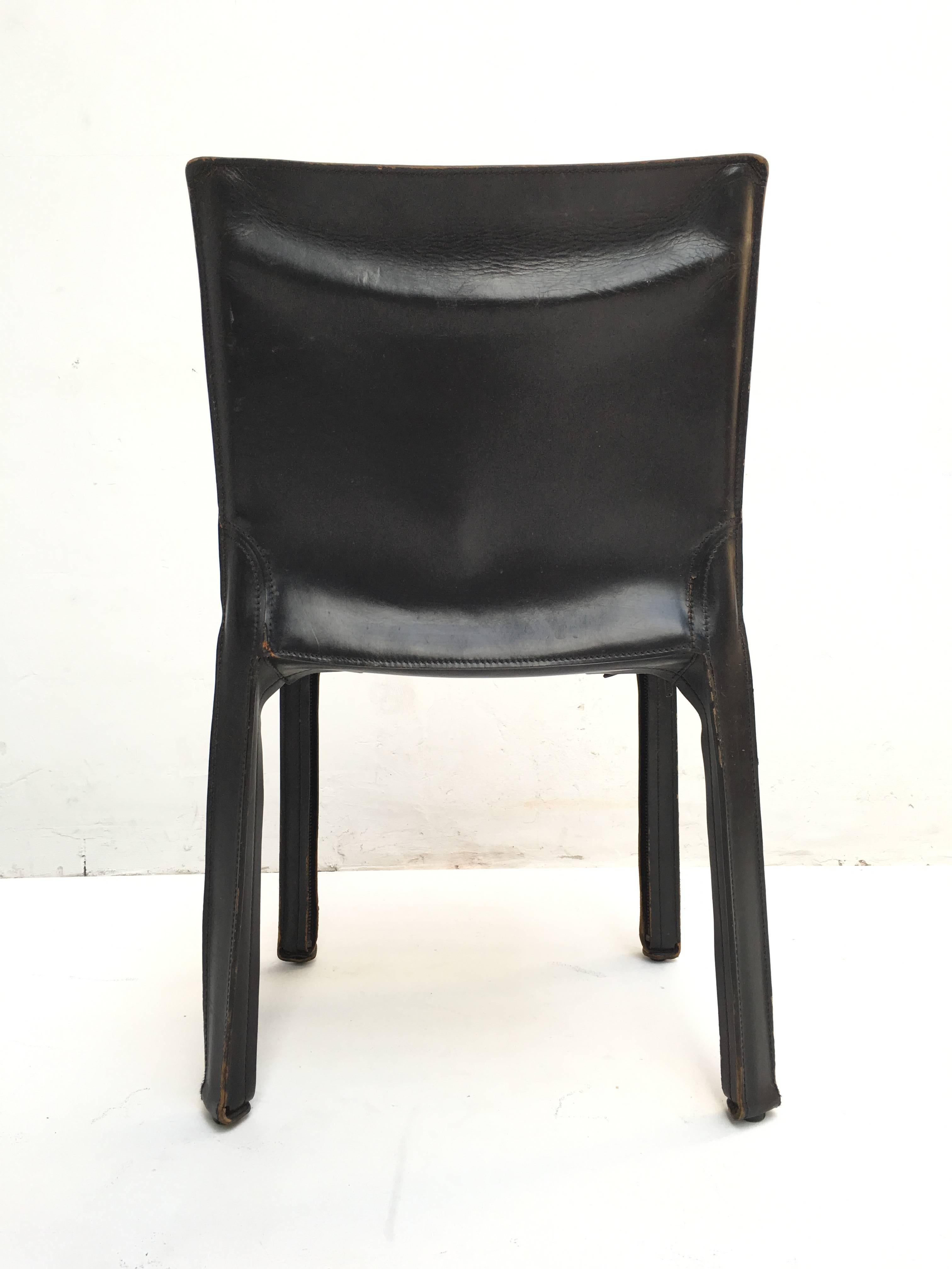 Late 20th Century Lovely Set of 8 'CAB' Chairs by Mario Bellini, 1977 for Cassina, Original Labels