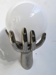 Superb and Rare Pair of Chrome Hand Appliques by Maison Arlus, France, 1960s