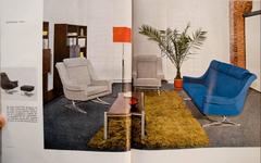 Amazing Pair of 'Grand Prix' Lounge Chairs by Sculptor Maurice Calka, Arflex, 1960