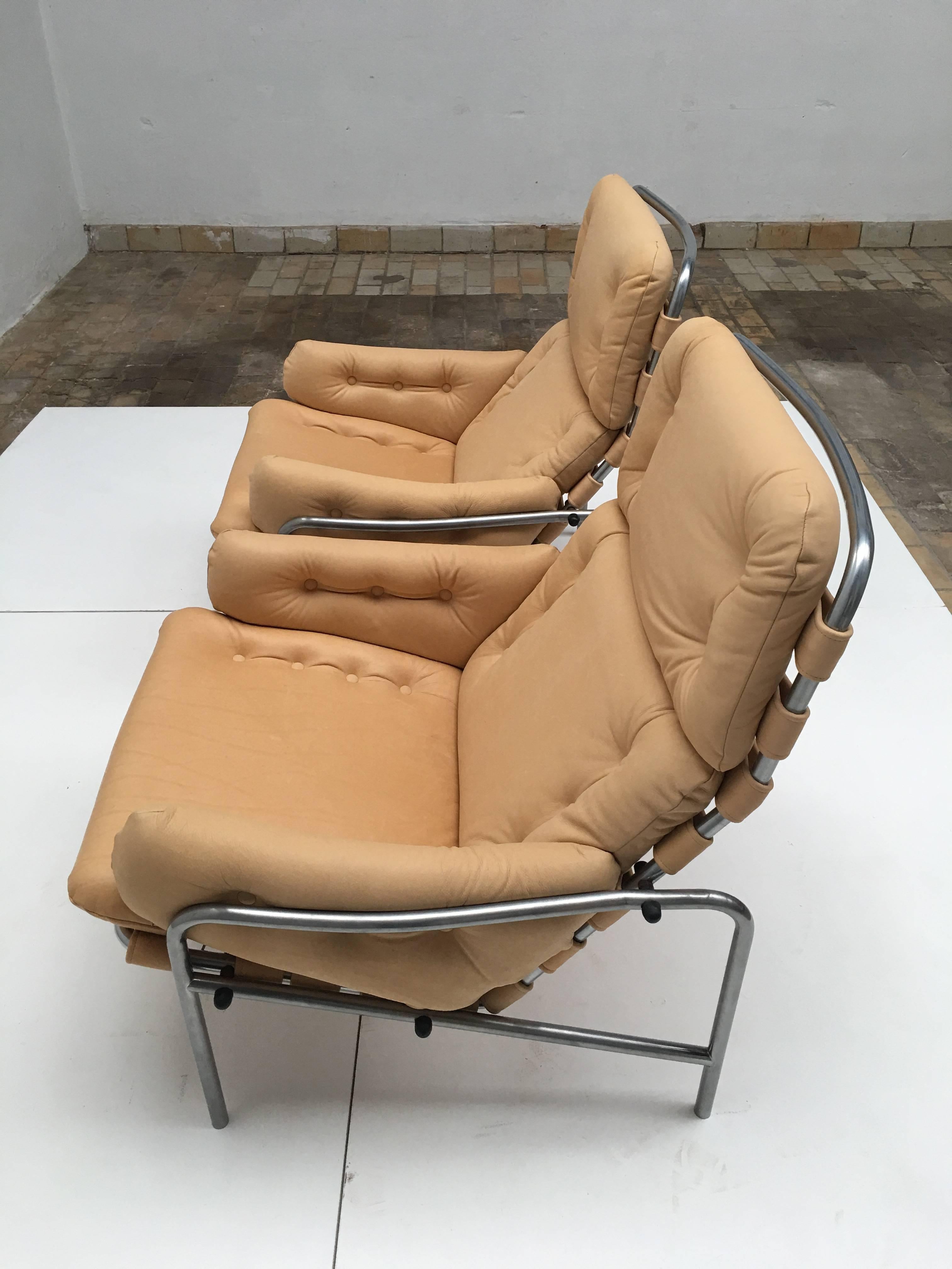 Martin Visser Leather SZ09 Nagoya Easy Chairs World Expo 1970 Japan 't Spectrum In Excellent Condition In bergen op zoom, NL