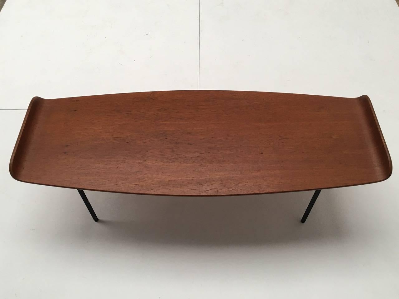 'Pilade' Coffee Table by Campo & Graffi, 1958 with label & impressed artists mark In Good Condition In bergen op zoom, NL