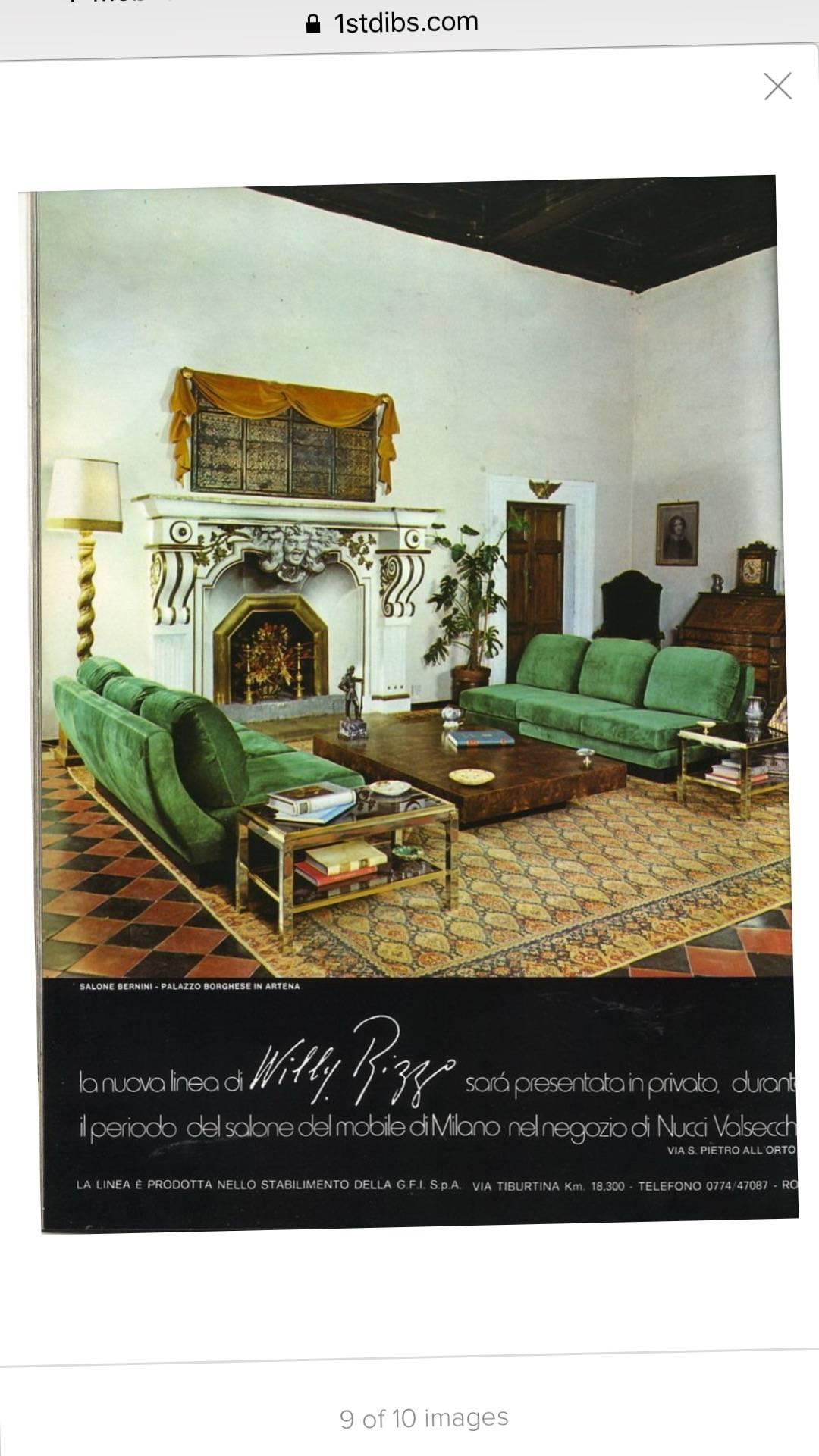 Ein hervorragendes Paar Willy Rizzo-Loungesessel aus Wildleder, signiert Studio Willy Rizzo, 1969 im Angebot 2