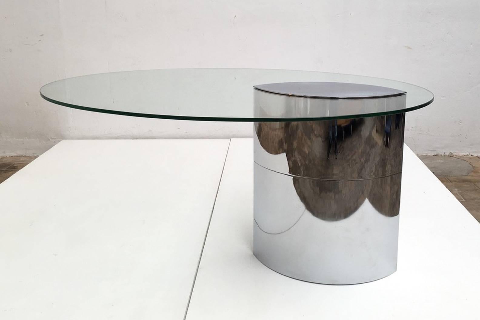 Minimalist Beautiful Cini Boeri 'Lunario' Table or Desk, Original Gavina Edition, Italy