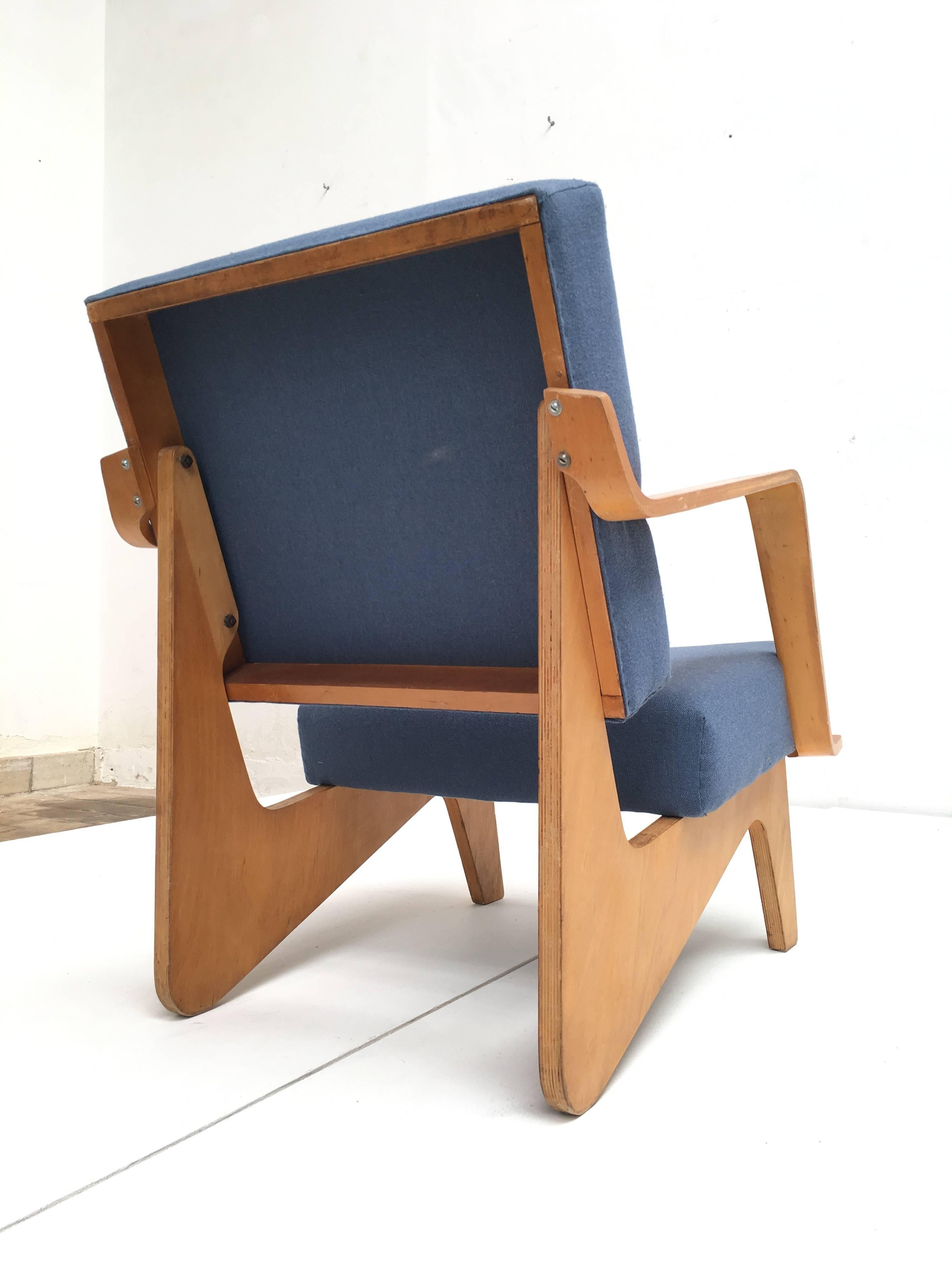 Dutch Birch Plywood FB03 Combex Plywood Armchair by Cees Braakman for UMS Pastoe, 1952