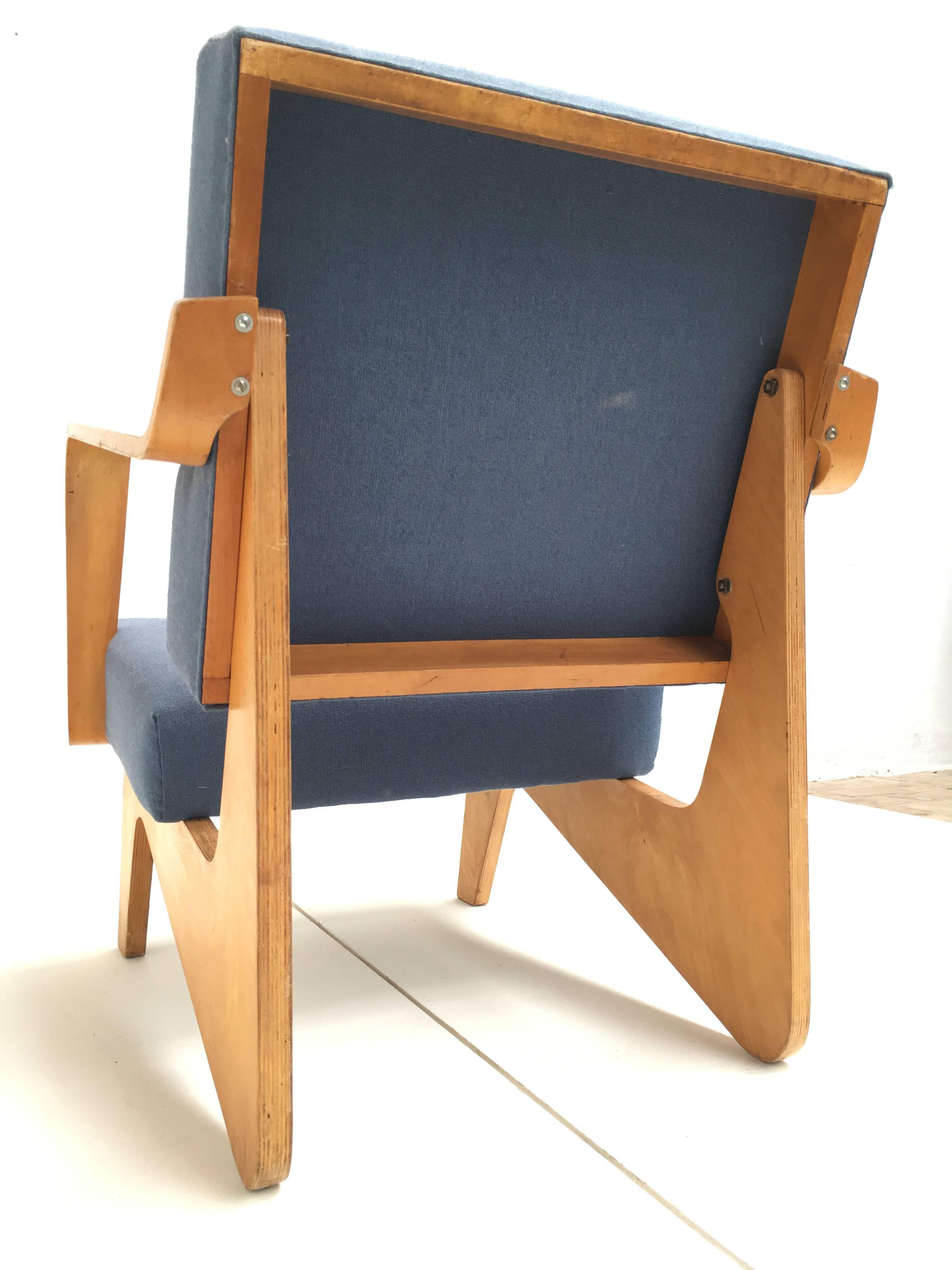 Birch Plywood FB03 Combex Plywood Armchair by Cees Braakman for UMS Pastoe, 1952 In Good Condition In bergen op zoom, NL
