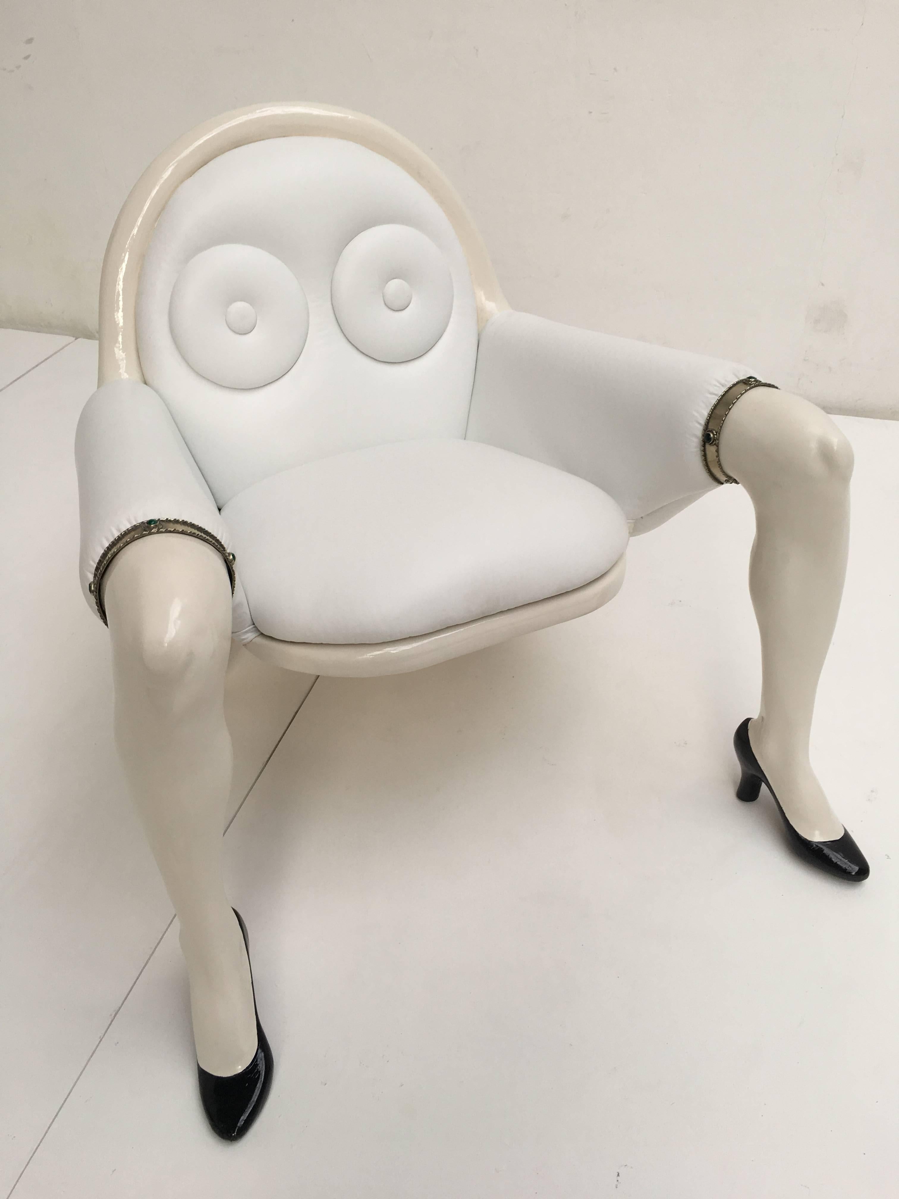 chair with human legs