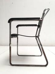 Chaise tubulaire Hopmi rare de l'architecte H.F. Mertens pour UMS Pastoe, 1932