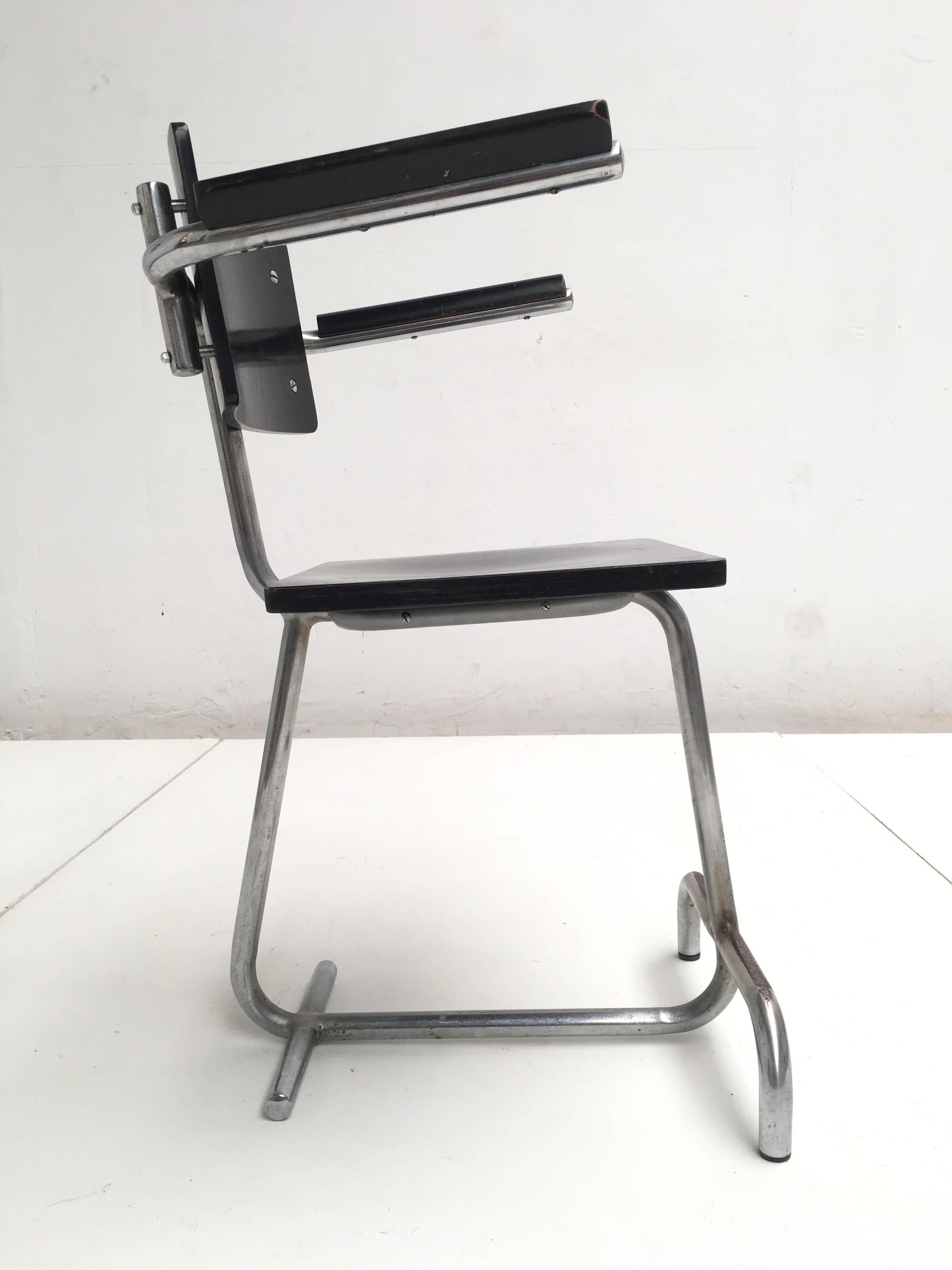 1930s Tubular Chair by Belgian Avant Garde Designer/Architect Gaston Eysselinck 1