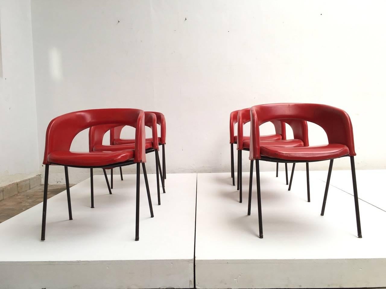 Dining Chairs from Hotel 'Abano Terme', 1960 with Certificate Rinaldi Archive 1