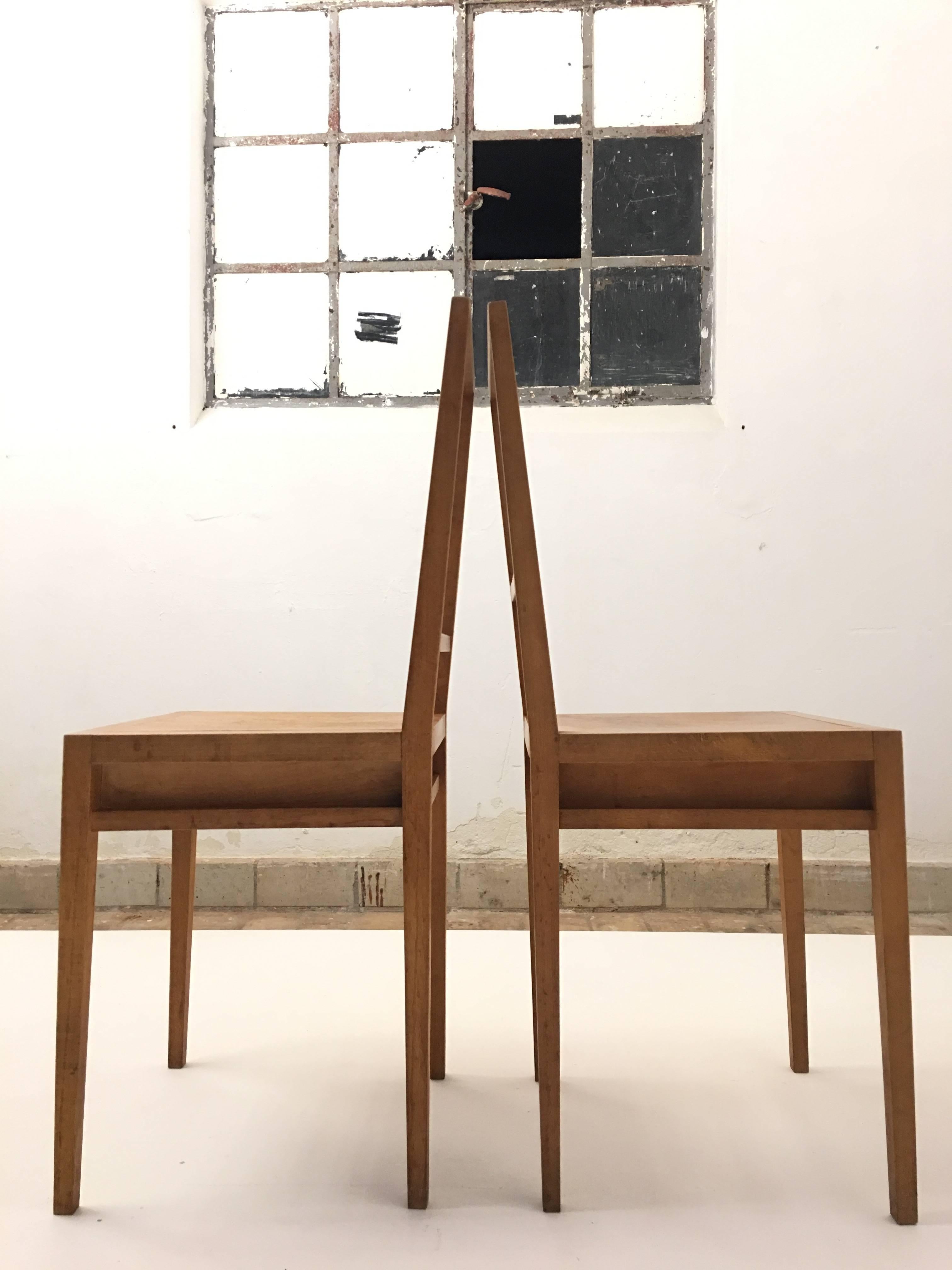 This unique pair of 'one nightstand' chairs comes from a private collection and only three were ever produced

It was commissioned by the Aids Foundation in 1995 

Henk Stallinga was one of the young designers that was adopted by Droog Design in