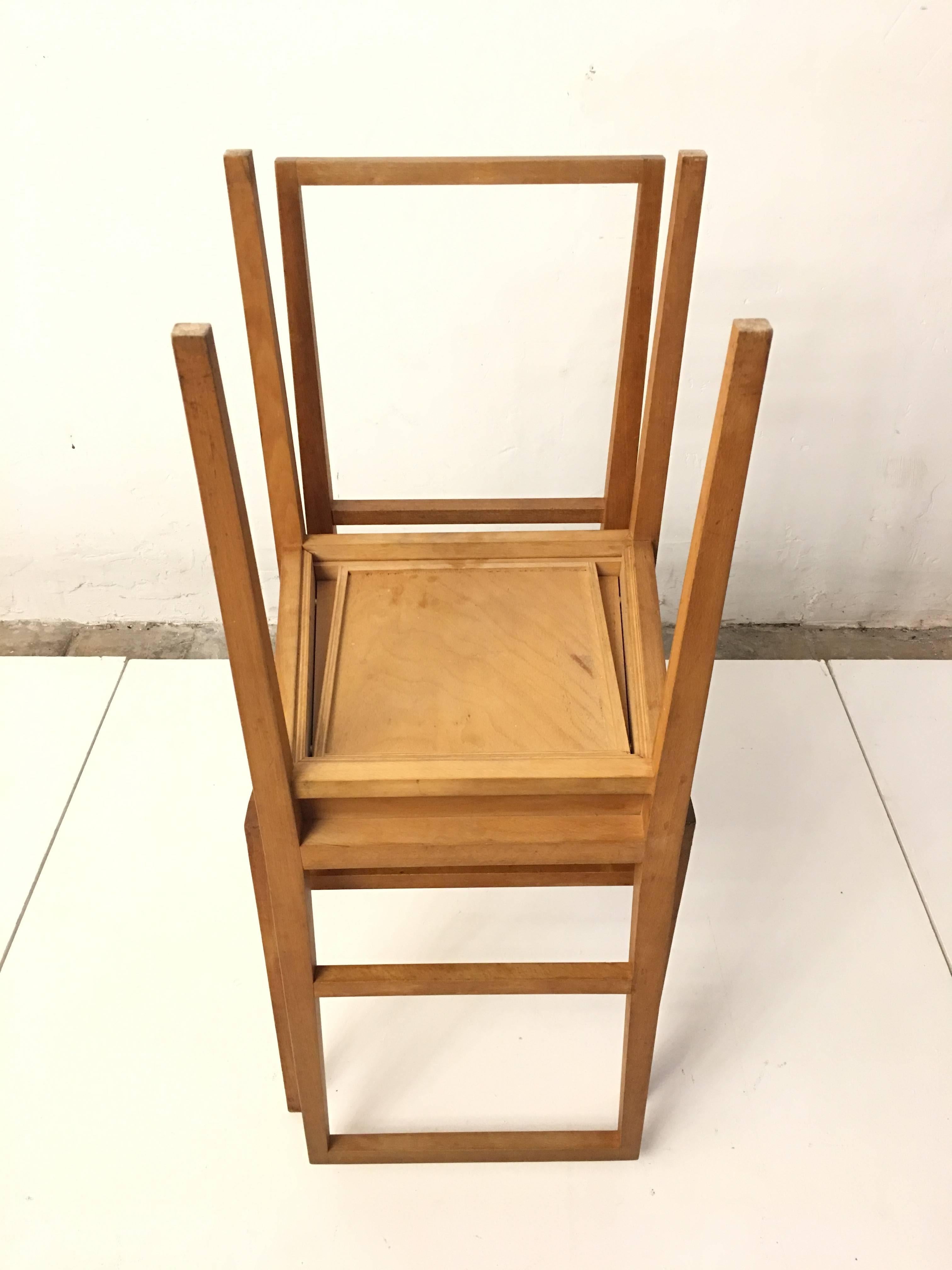 Minimalist Henk Stallinga 'One Nightstand' Chair Droog Design, The Netherlands, 1996 For Sale