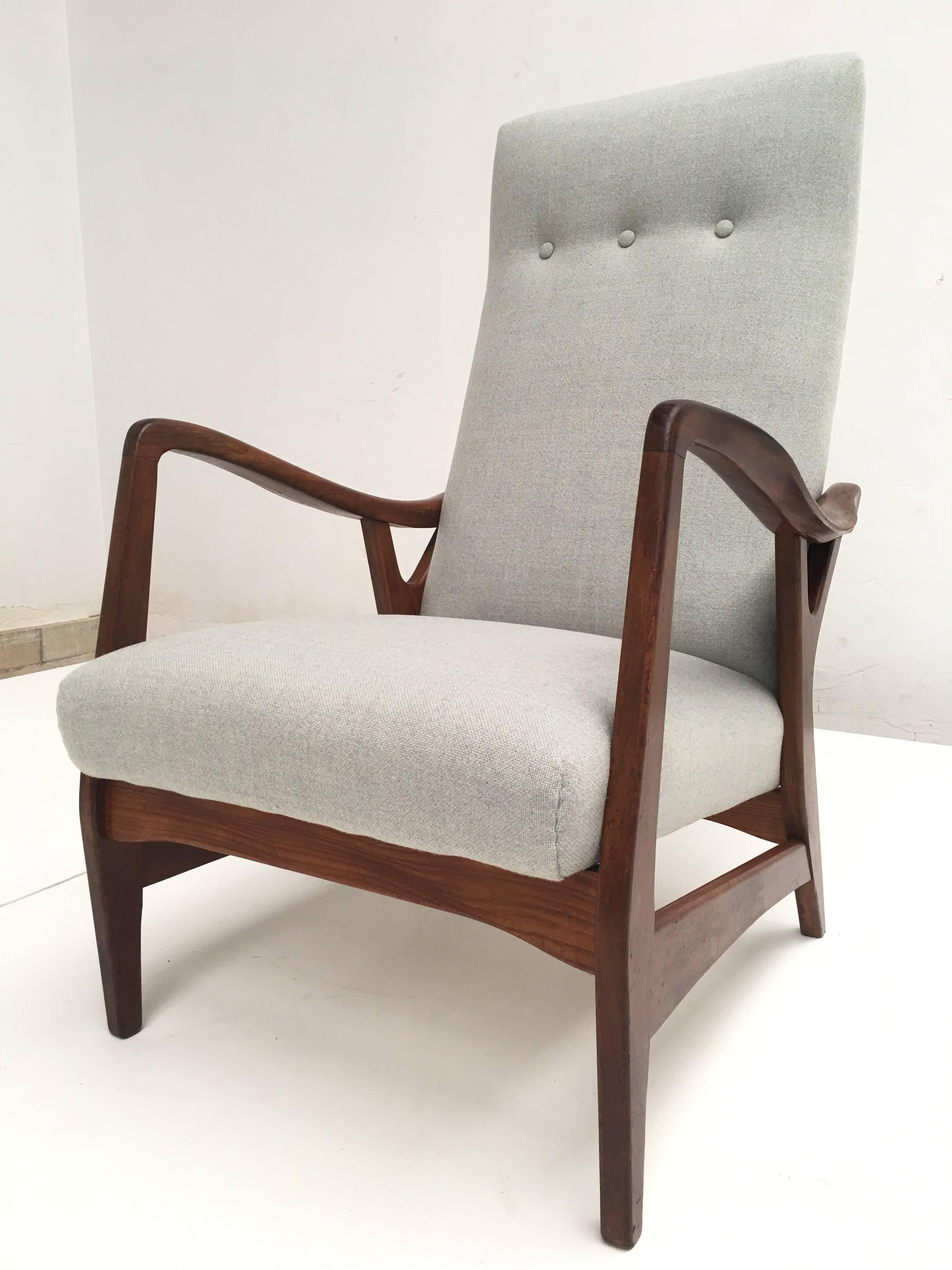 solid wool chair