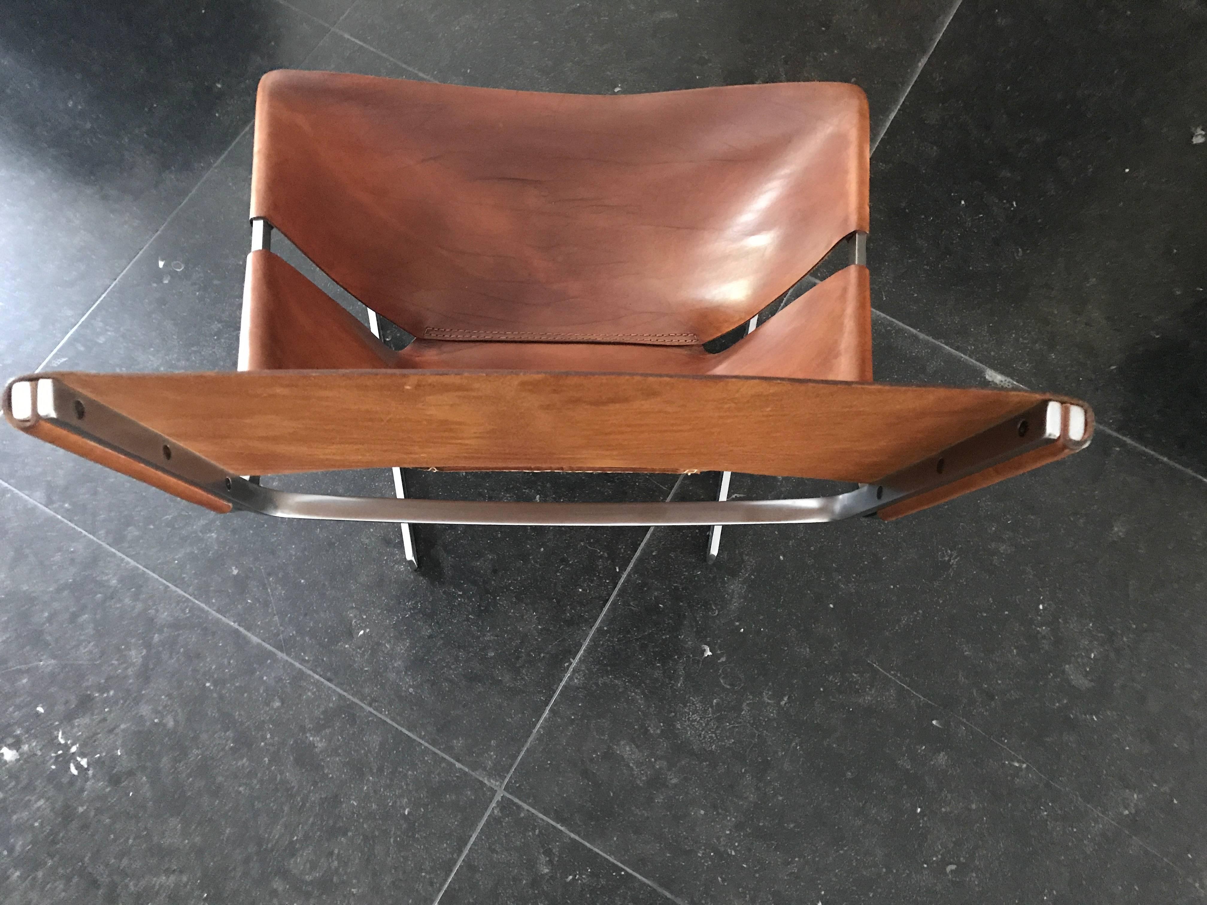 Stunning Original Saddle Leather Pierre Paulin F444 Lounge Chair for Artifort 2