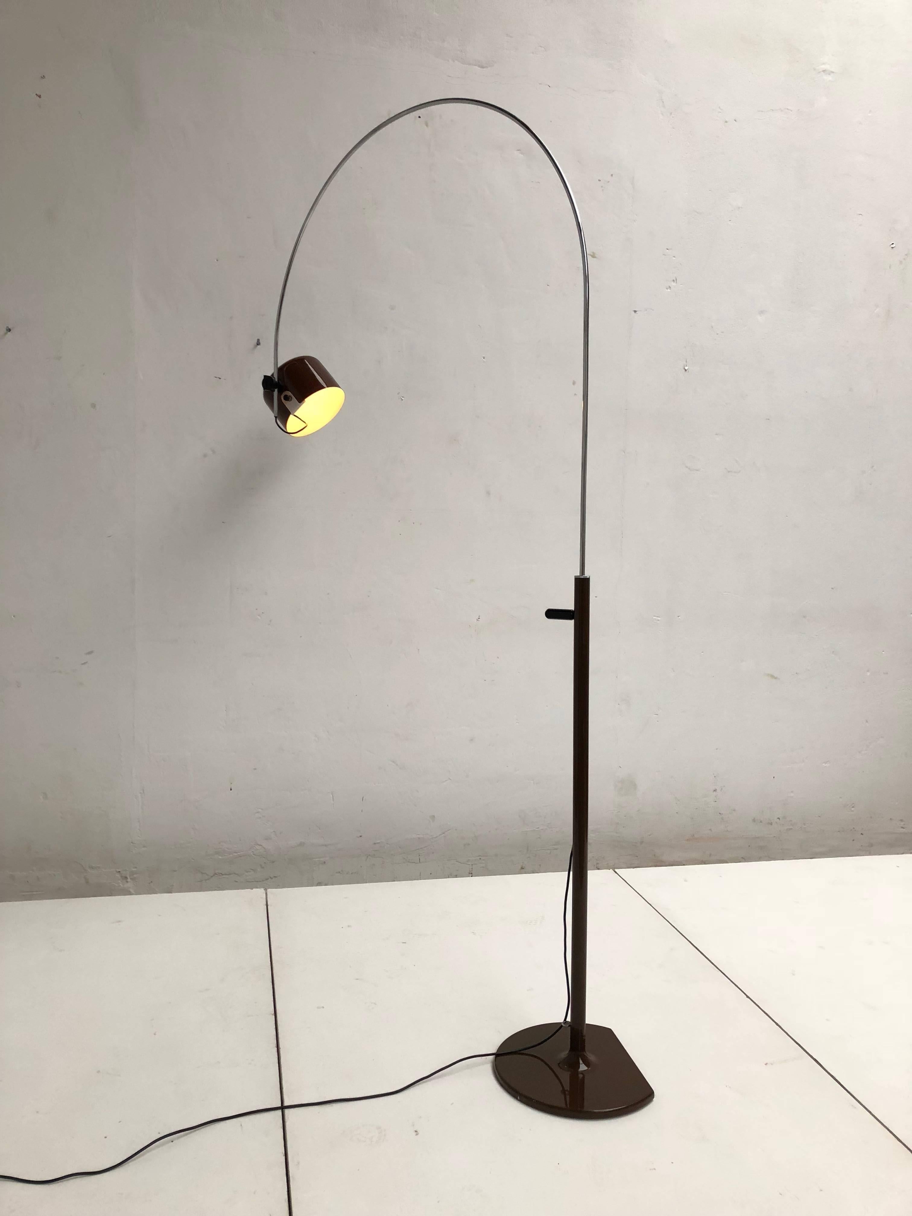 Joe Colombo Extra Large Arched Coupe Floor Lamp by O-Luce, 1970 Production 2