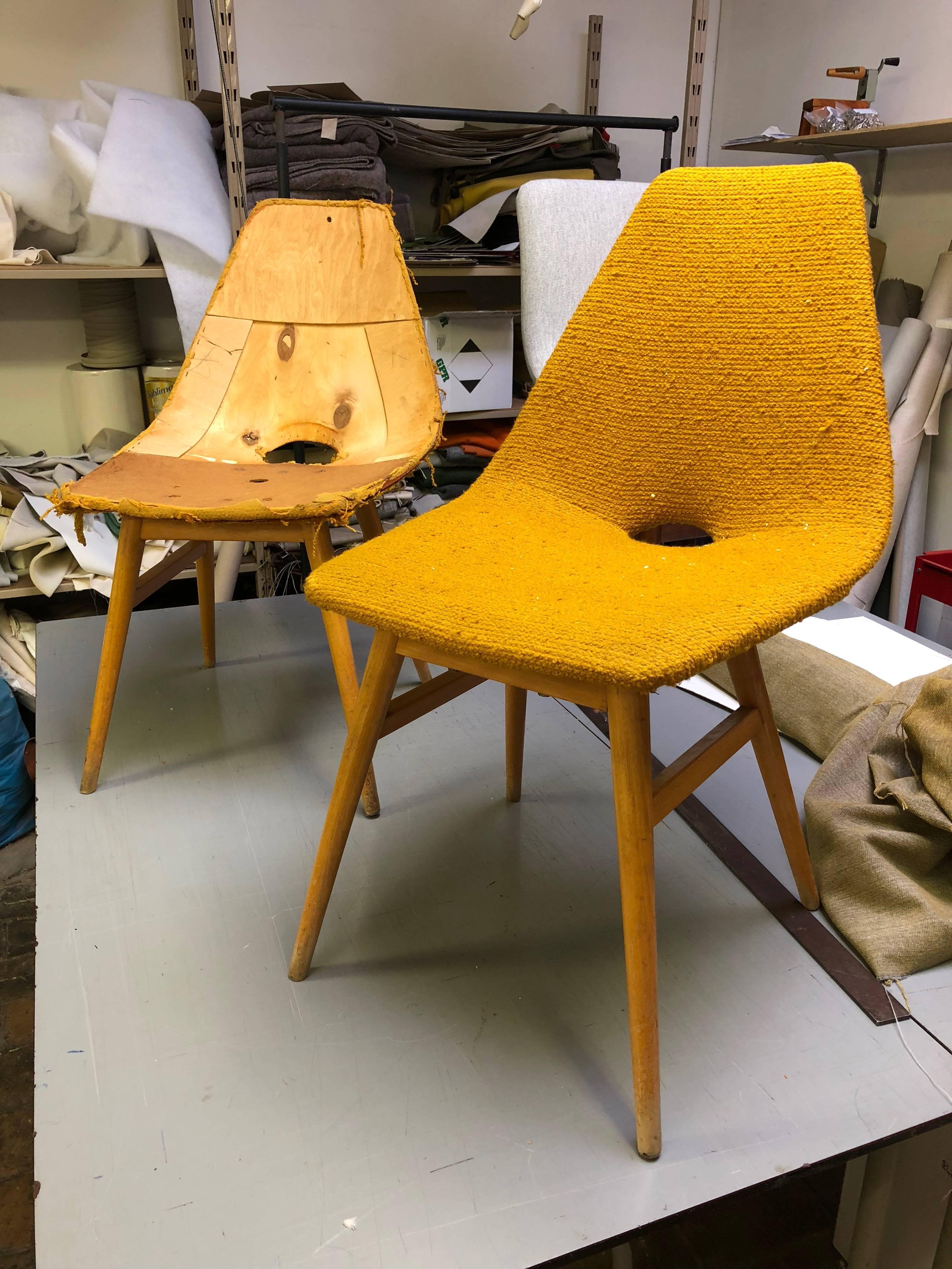 Pair of Side Chairs by Judit Burian & Erika Szek Hungary, circa 1959 In Good Condition For Sale In bergen op zoom, NL