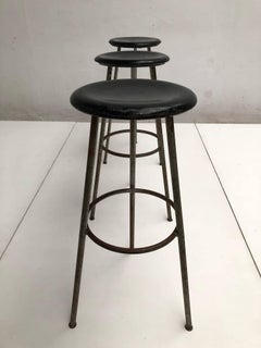 1950s Swiss Industrial Confection Atelier Tripod Working / Bar Stools
