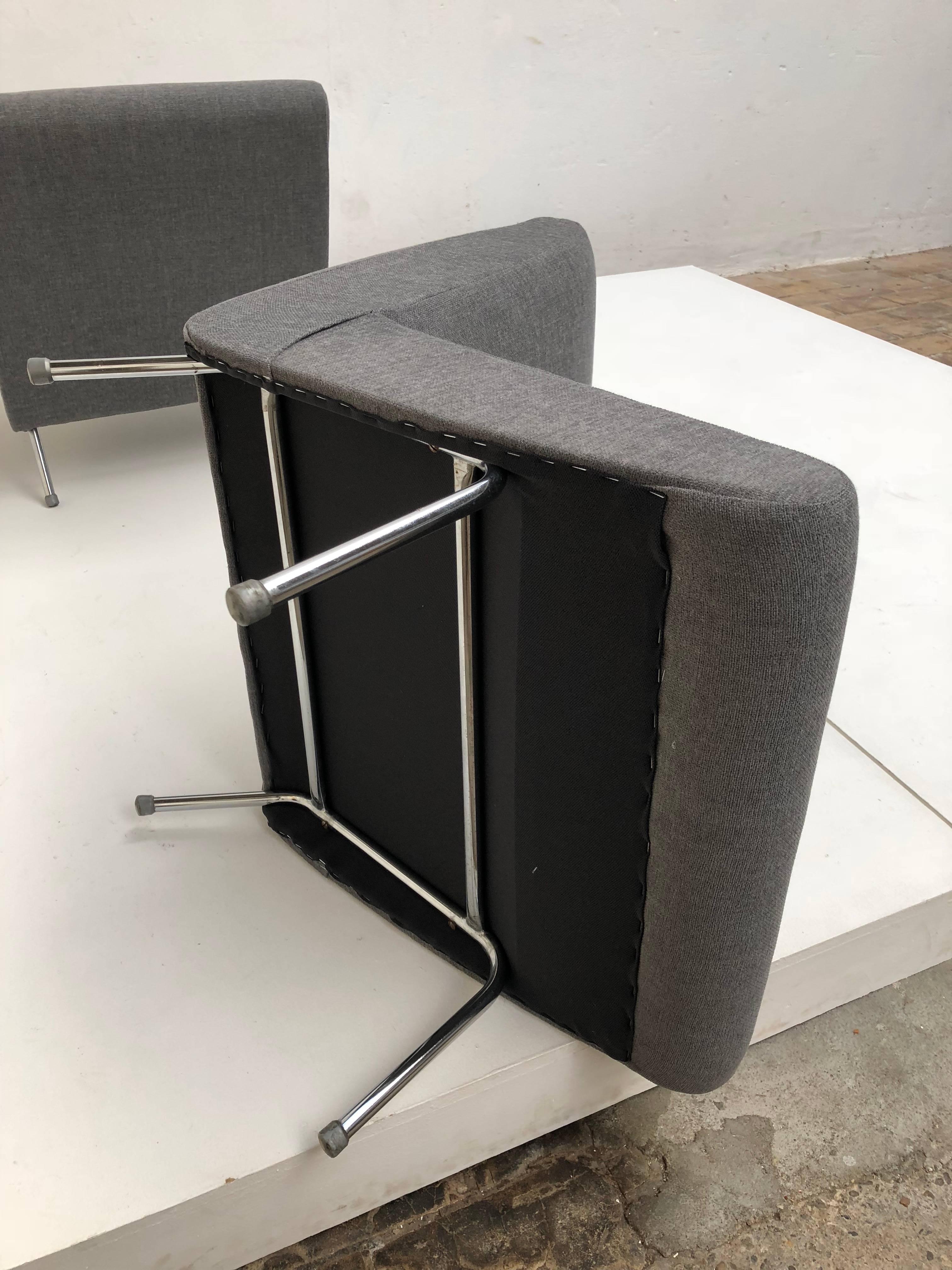 Pierre Guariche Model 'Breda' Lounge Chairs for Meurop, 1960s, New Upholstery! 1