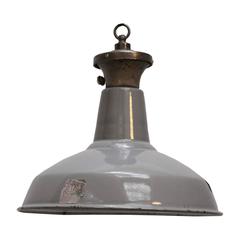 Millom (260 in stock)  British Grey Enamel Industrial Lamps