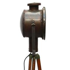 Tripod Martha Raw, Industrial Spot on Wooden Tripod