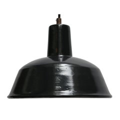 Black Enamel Vintage Industrial Factory Pendant Lights