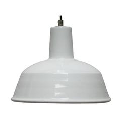 White Industrial Enamel Pendant (115x) 4