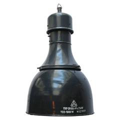 Extra Large Dark Blue Enamel Factory Light Pendant (7x) 9